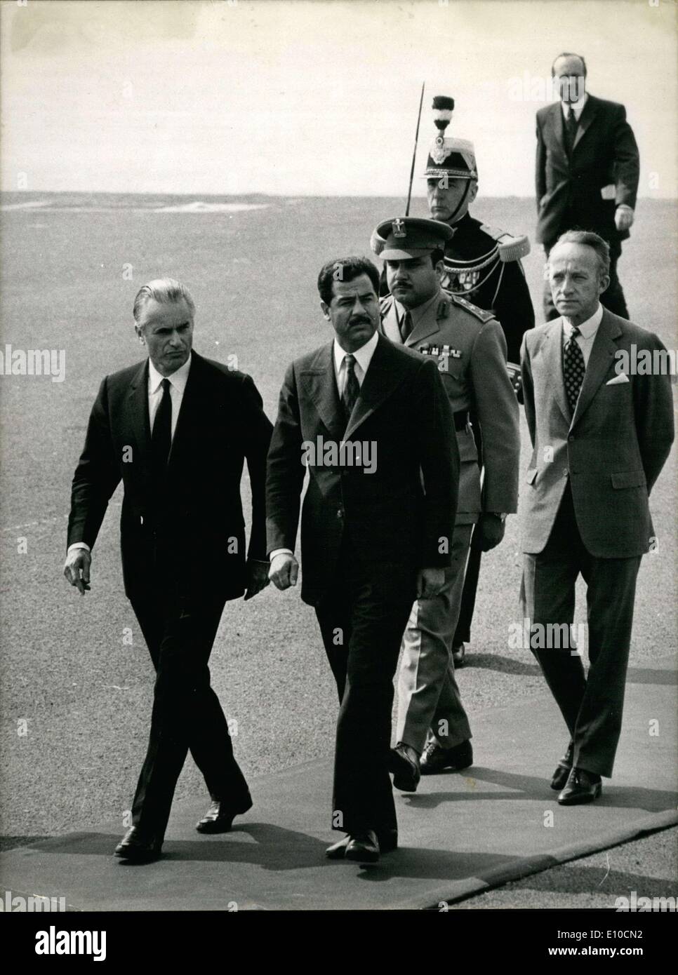 Jun. 14, 1972 - Jacques Chaban-Delmas welcomes Saddam Hussein, Vice ...