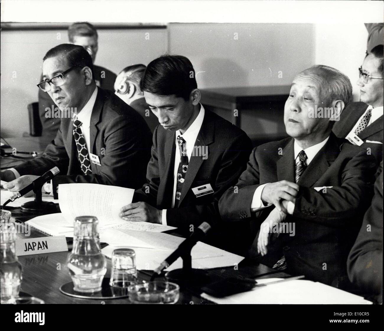 Jun. 26, 1972 - June 26th. 1972. Meeting of International Whaling Commission. The annual meeting of the International Whaling Commission opened today at River Walk House, Millbank, London. Keystone Photo Shows: Three members of the Japanese delegation pictured at today's meeting. Stock Photo