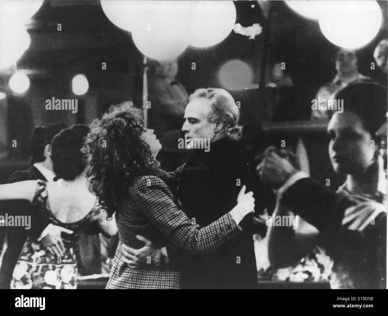 Marlon Brando and Maria Schneider co-star in film Stock Photo