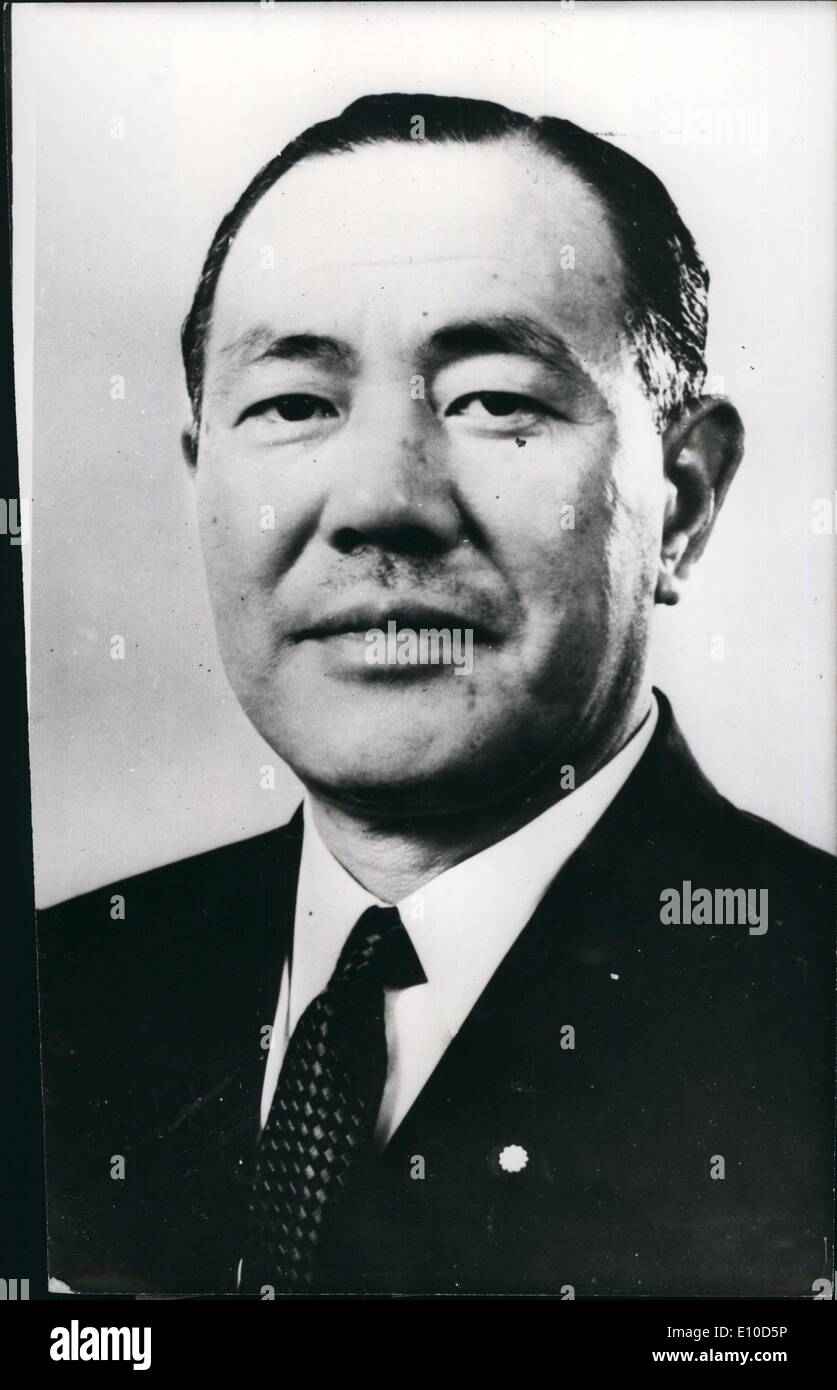 Jul. 05, 1972 - Mr. Kakuei Tanaka Japan's New Prime Minister: Mr. Kakuei Tanaka at 54, has become Japan's youngest Prime Minster since the war, he takes over from Eisaku Sato who has retired, Mr. Tanaka was the Trade Minister in the Government, he was a high school drop-out who became a construction millionaire. Photo shows A recent portrait of Mr. Kakuei Tanaka now the new Prime Minister of Japan. Stock Photo
