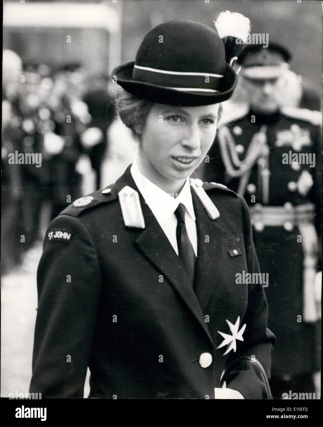 Jul. 07, 1972 - Princess Anne Attends St. John Ambulance Cadet Review in Hyde Park H.R.H. Princess Anne, C in C of the St. John Stock Photo