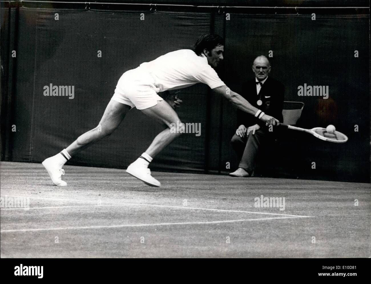 Jul. 07, 1972 Tennis at Wimbledon mens quarter finals photo shows I
