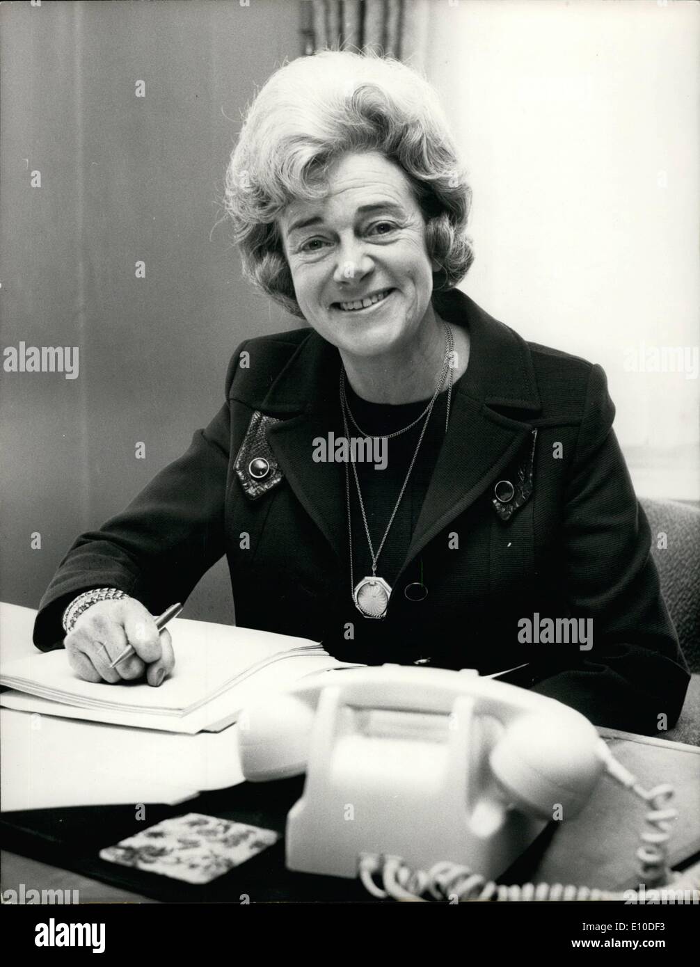 Jul. 07, 1972 - Woman Is Setary Of Horserace Betting Levy Board. Photo shows Miss Margaret Meade, 52, who has been appointed Stock Photo