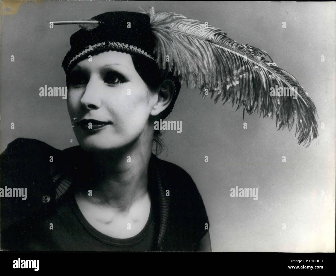 Ostrich feather hat hi-res stock 