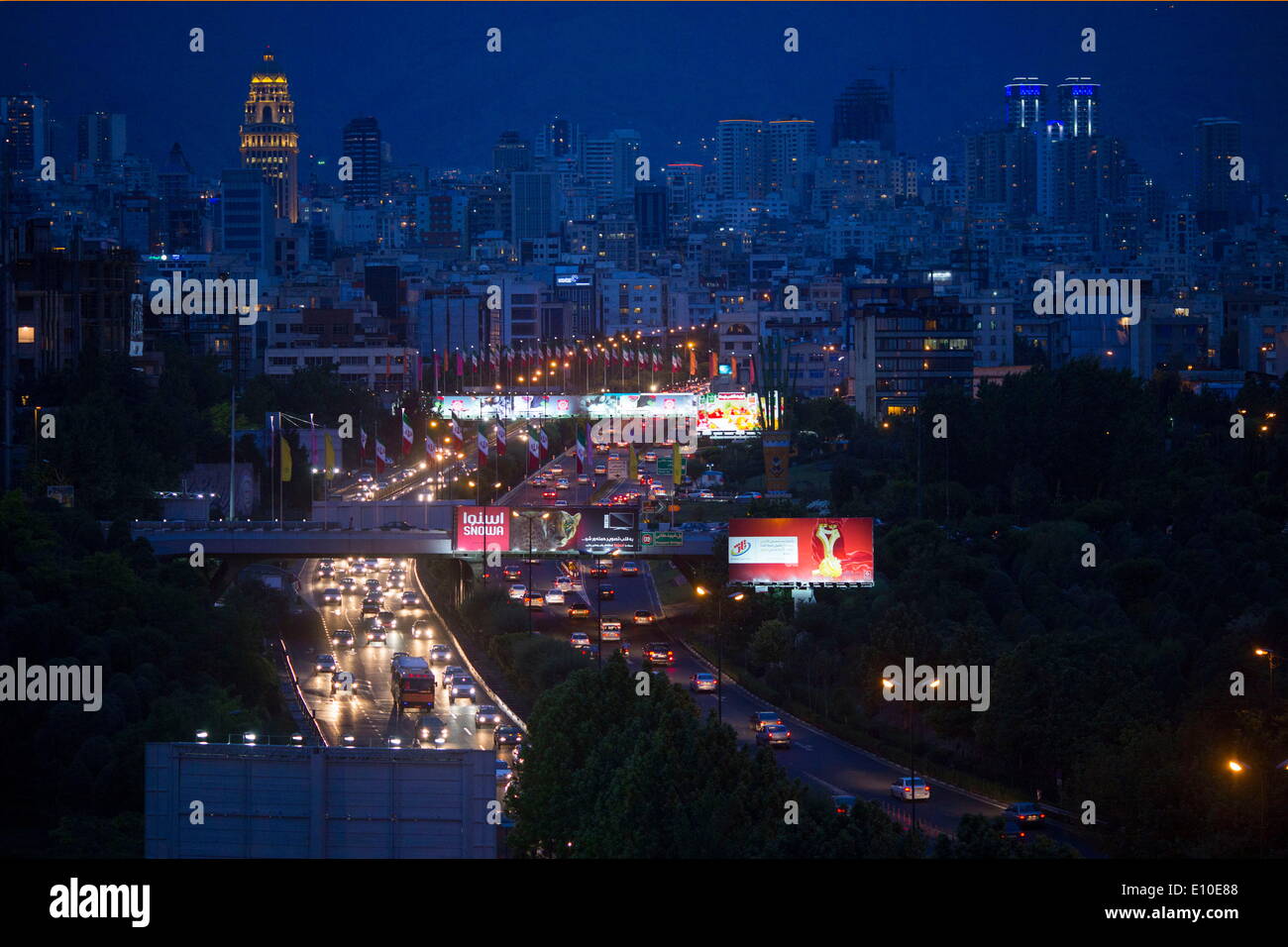 May 20, 2014 - Tehran, Iran - A view of northern Tehran at sunset from ...