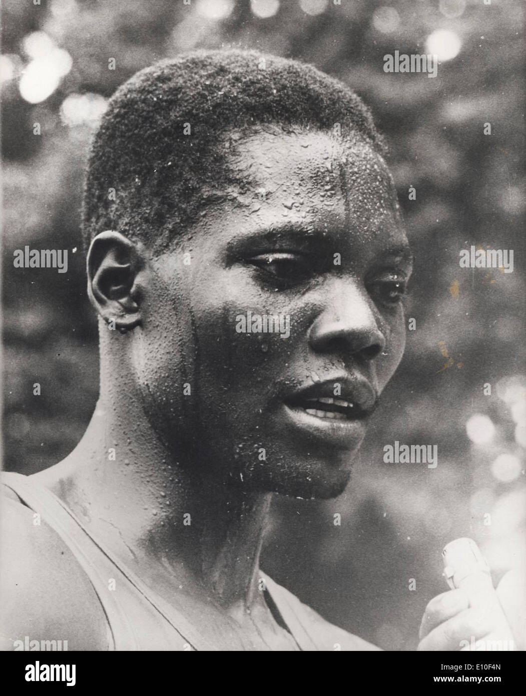 Aug 30, 1972 - Munich, Germany - BEN JIPCHO sweating after he finished his training for the Olympic Games in Munich Stock Photo