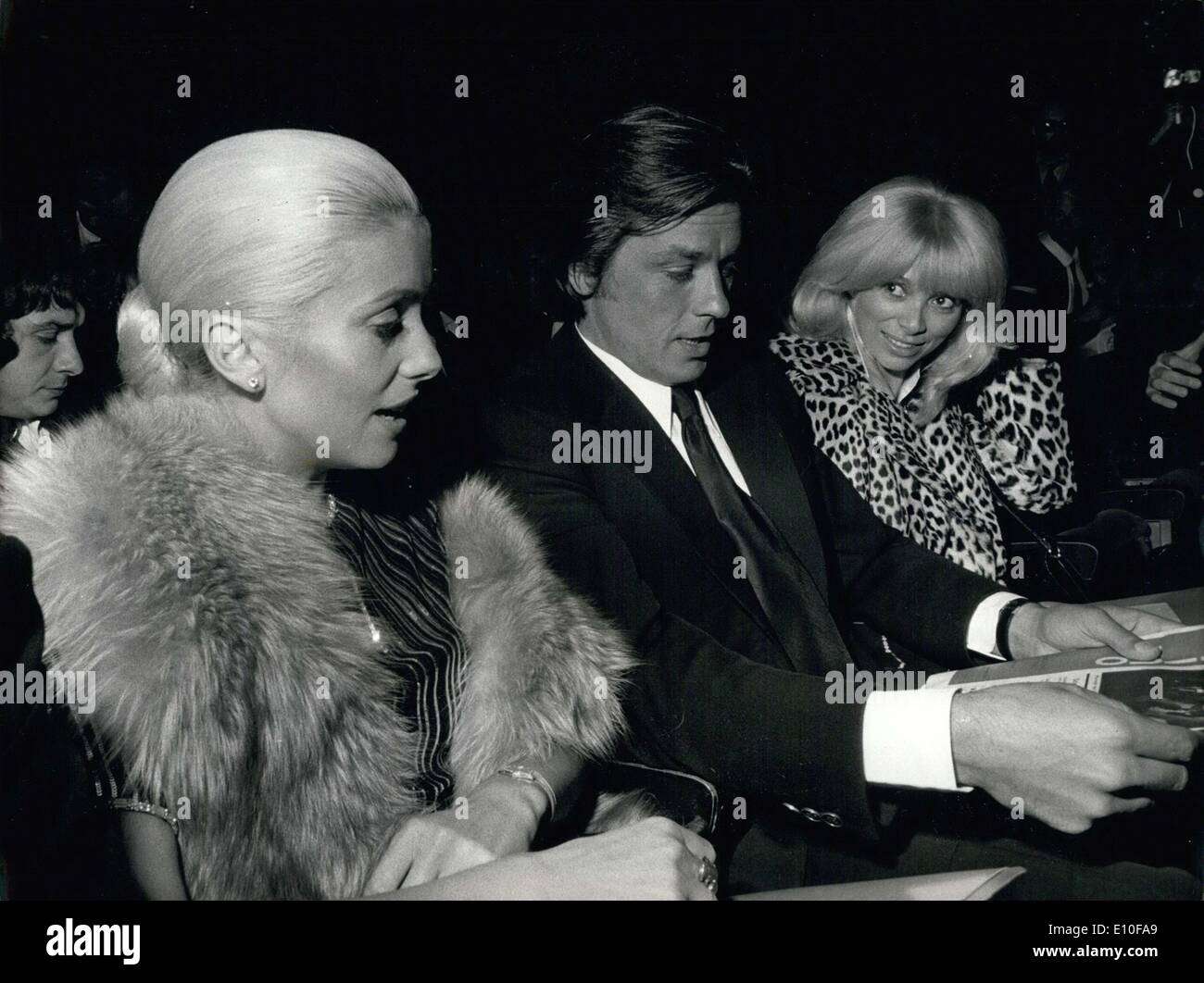 Sep. 19, 1972 - Catherine Deneuve, Alain Delon, and Mireille Darc at