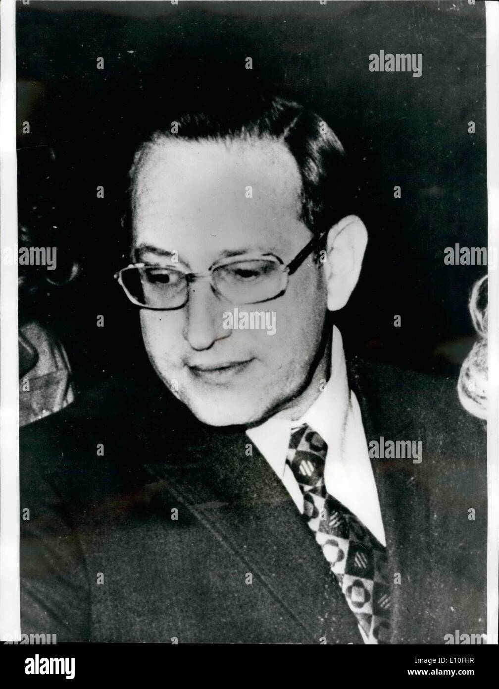 Sep. 09, 1972 - An Israeli diplomat is killed as a booby-trap bomb explodes in the Israeli embassy in London: A diplomat was killed at the Israeli embassy in kensington today after opening a booby-trap letter bomb that exploded in his face. He was Dr. Ami Shachori, 40. counselor for agriculture, who has been based in London fr four years. there was immediate speculation the the black September Arab terrorist organization, responsible for the Munich massacre, was behind the killing. photo shows The victim Dr Stock Photo