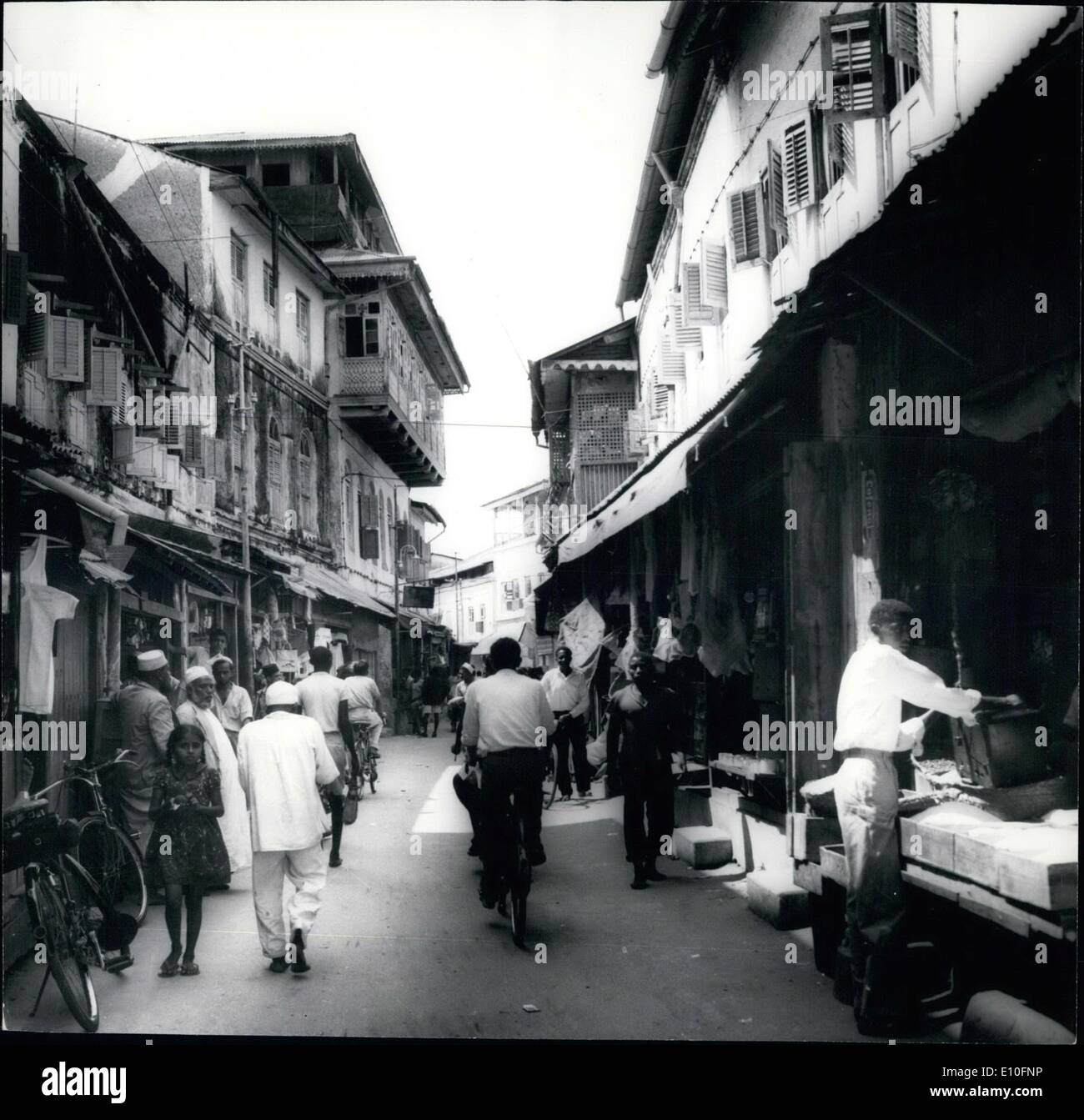 Oct. 10, 1972 - Tanzania-Zanzibar: Six months after the assassination of the spice island's despot Sheikh Abeid Karume, many changes for the better become visible. Food rationing is a matter of the past, new projects are developing, tourists are hoped for. Photo shows Zanzibar's historical old section has great potentials for tourism. Stock Photo