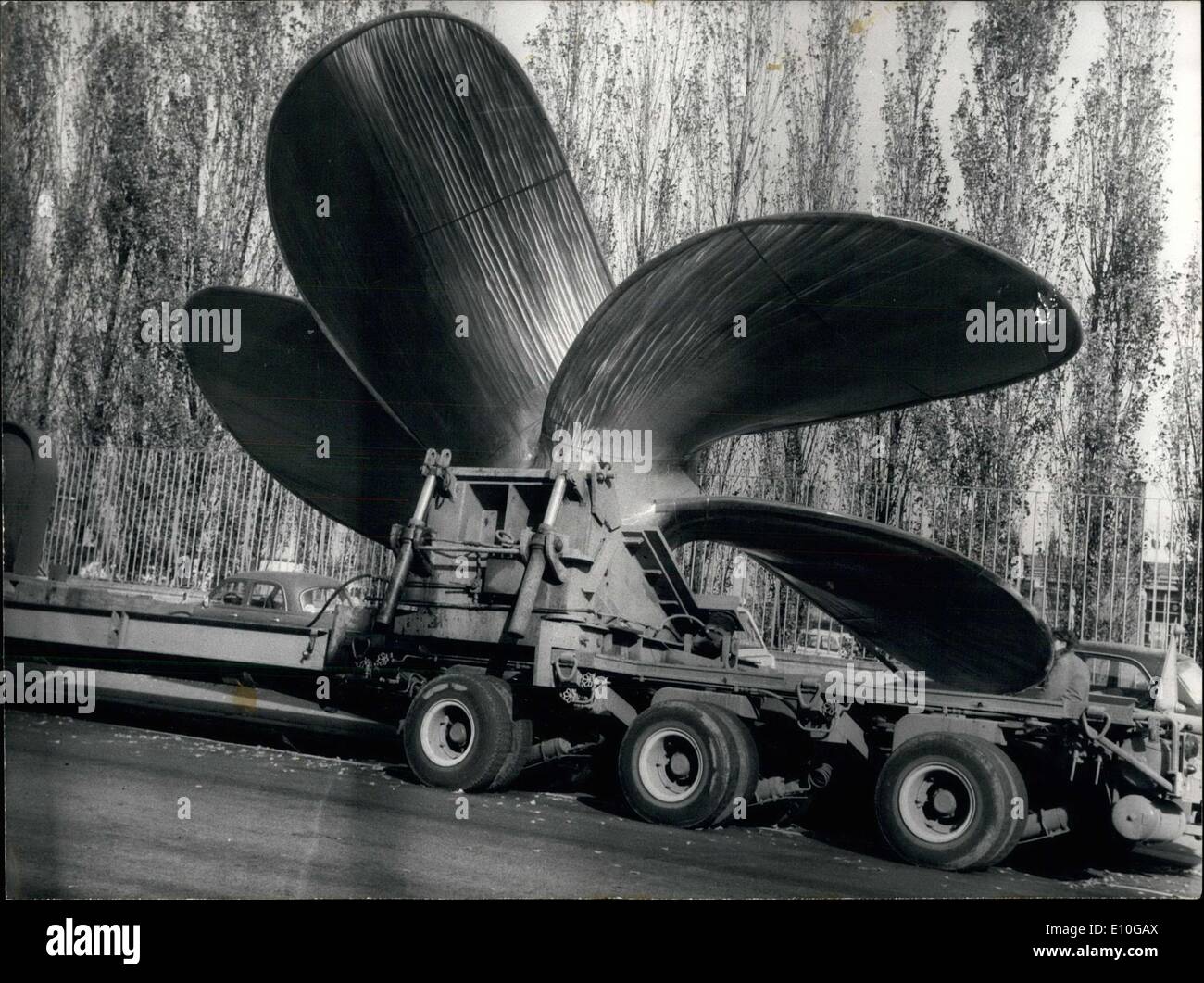 Oct. 18, 1972 Steamship Awaits Giant Metal Flower in Dunkirk Stock Photo Alamy