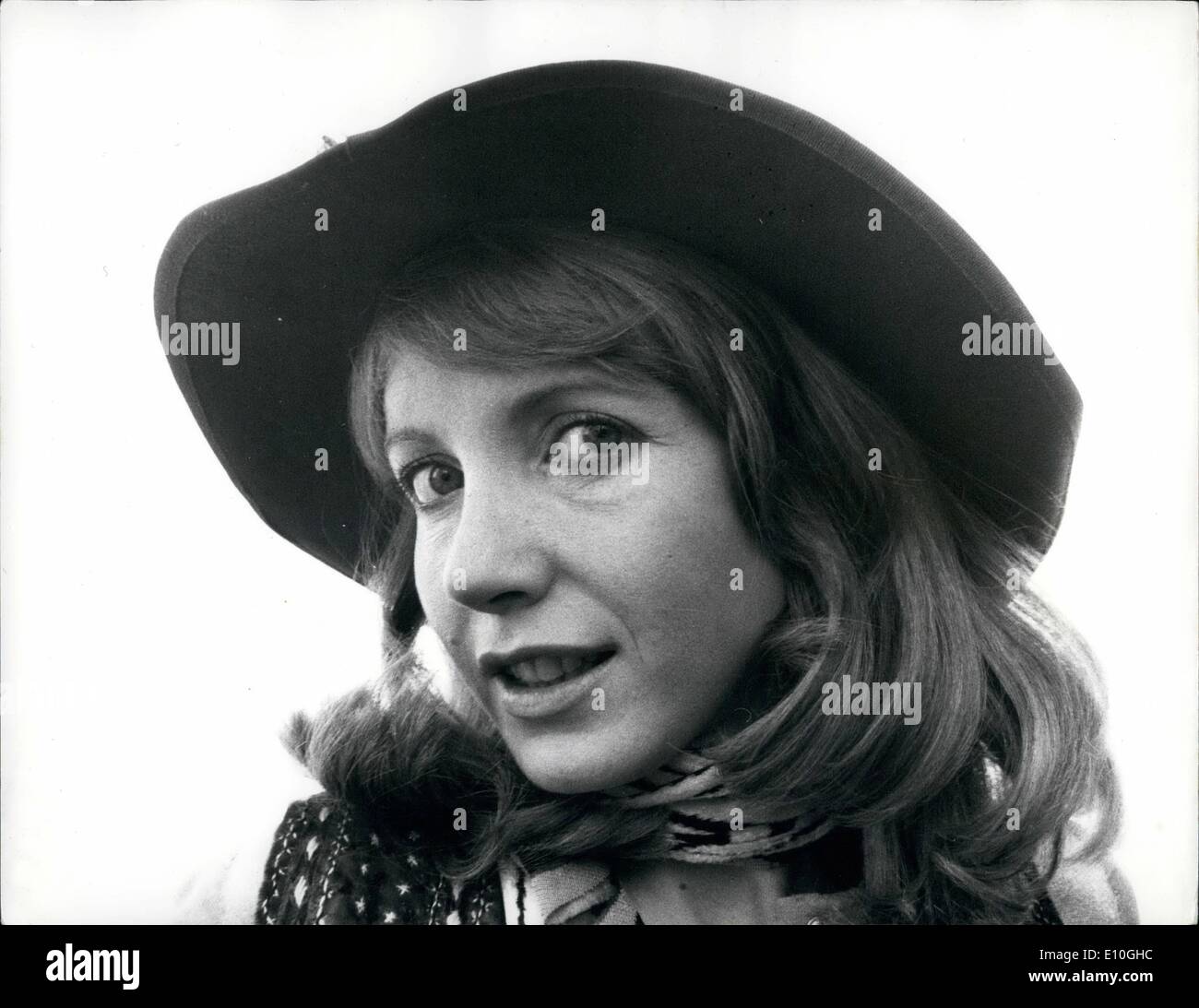 Jan. 01, 1973 - ''The Face of the Year'' In London.: '' The face of the year'', 24-year-old French actress Bulle Ogier, arrived Stock Photo