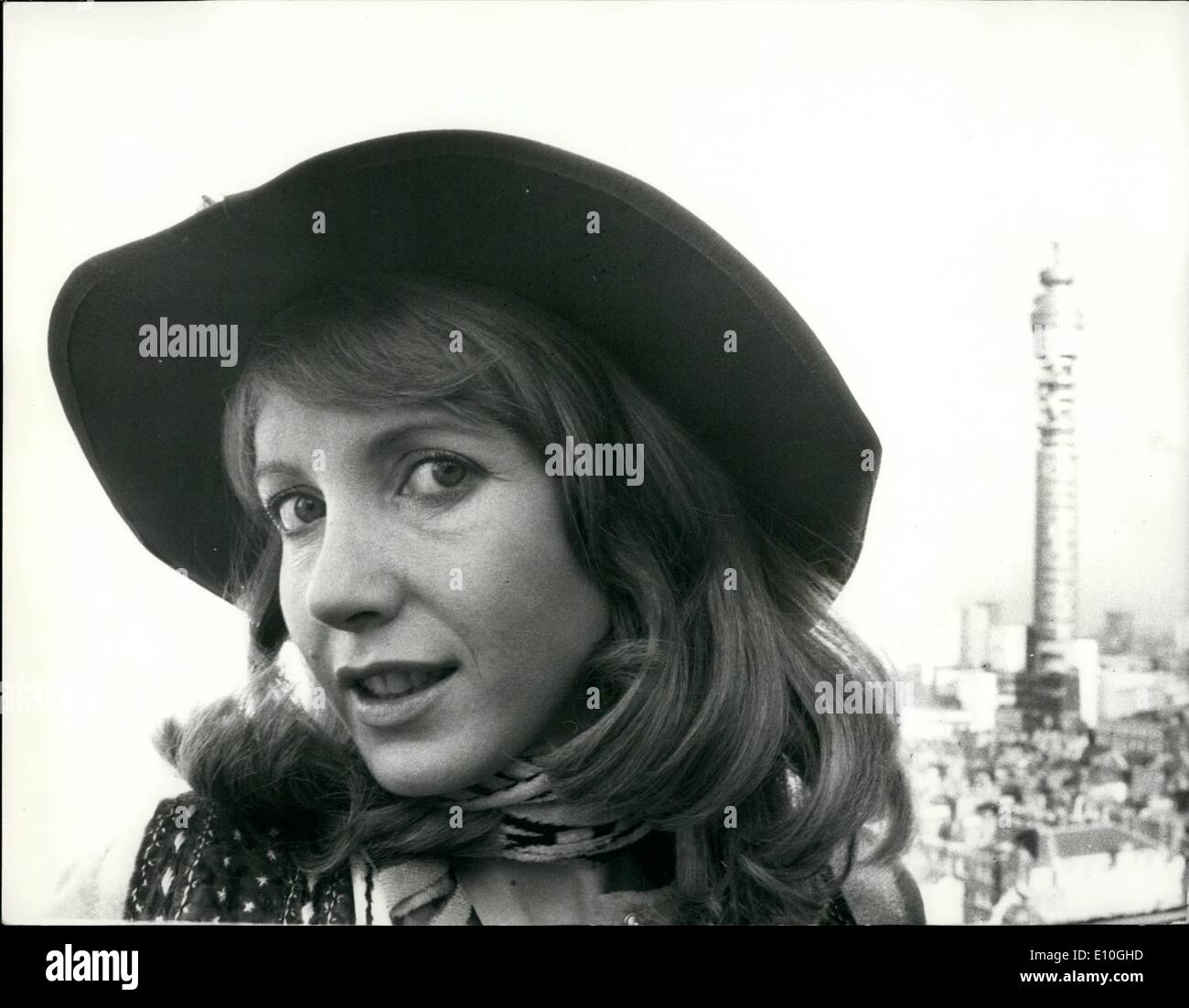 Jan. 01, 1973 - ''The Face of the Year'' In London.: '' The face of the year'', 24-year-old French actress Bulle Ogier, arrived Stock Photo