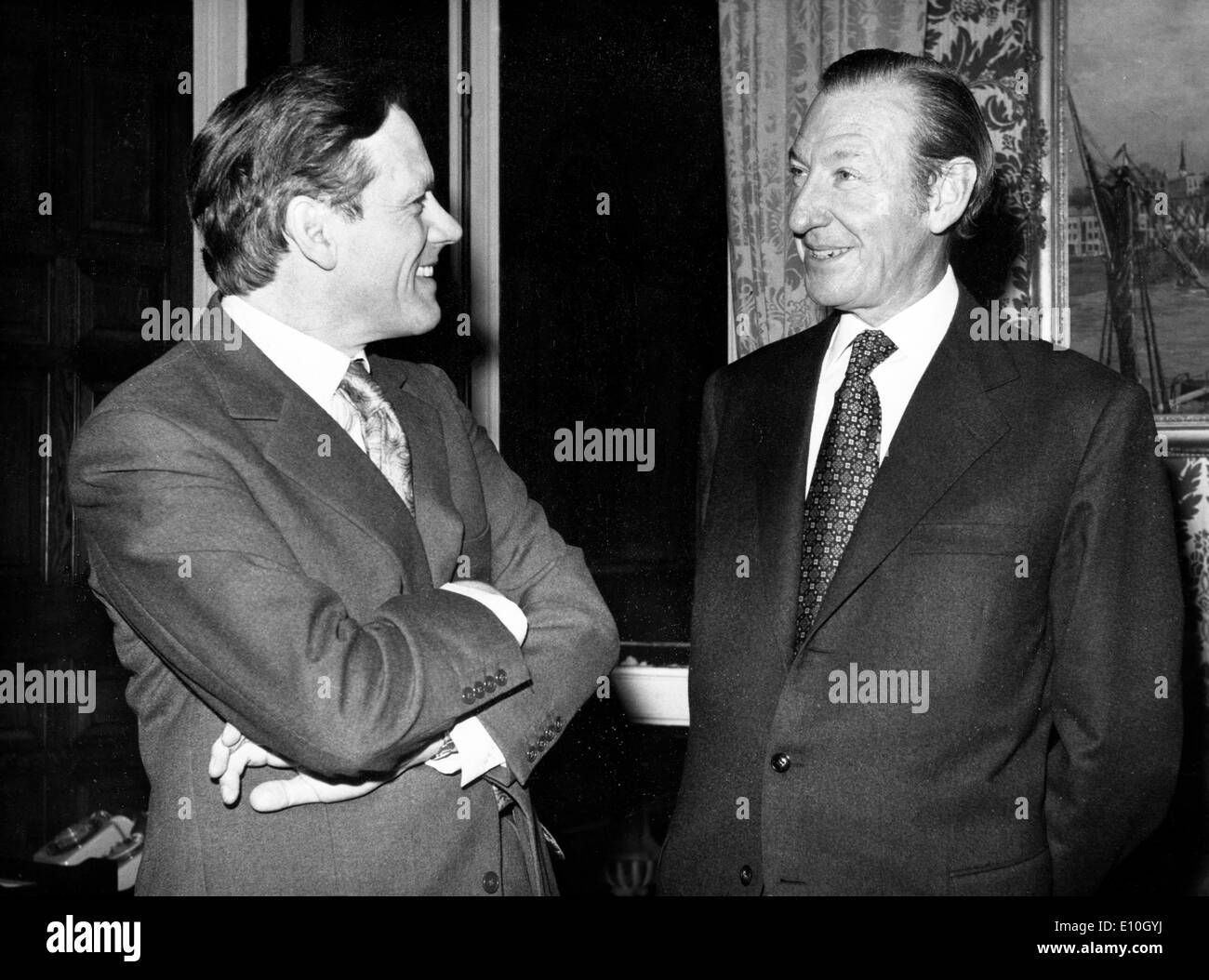 KURT WALDHEIM at the Foreign and Commonwealth offices for a meeting with LORD BALNEIL Stock Photo