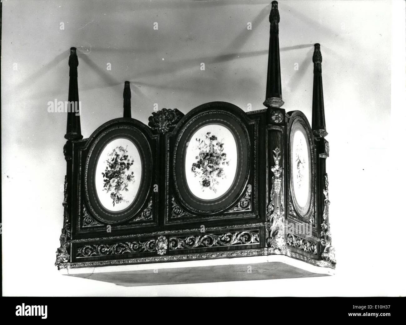 Nov. 11, 1972 - Furniture ETC From Rothschild's Ferrieres To Be Sold At Sotheby's: Magnificent 18-th century French furniture etc, from Ferrieres, the vast Rothschild estate near Paris, will be put up for sale by Baron Guy de Rothschild at Sotheby's on Friday, 24 November. There will be 34 lots in the sale, most of them from the collection of Baron Alphonse de Rothschild who died in 1905 Stock Photo