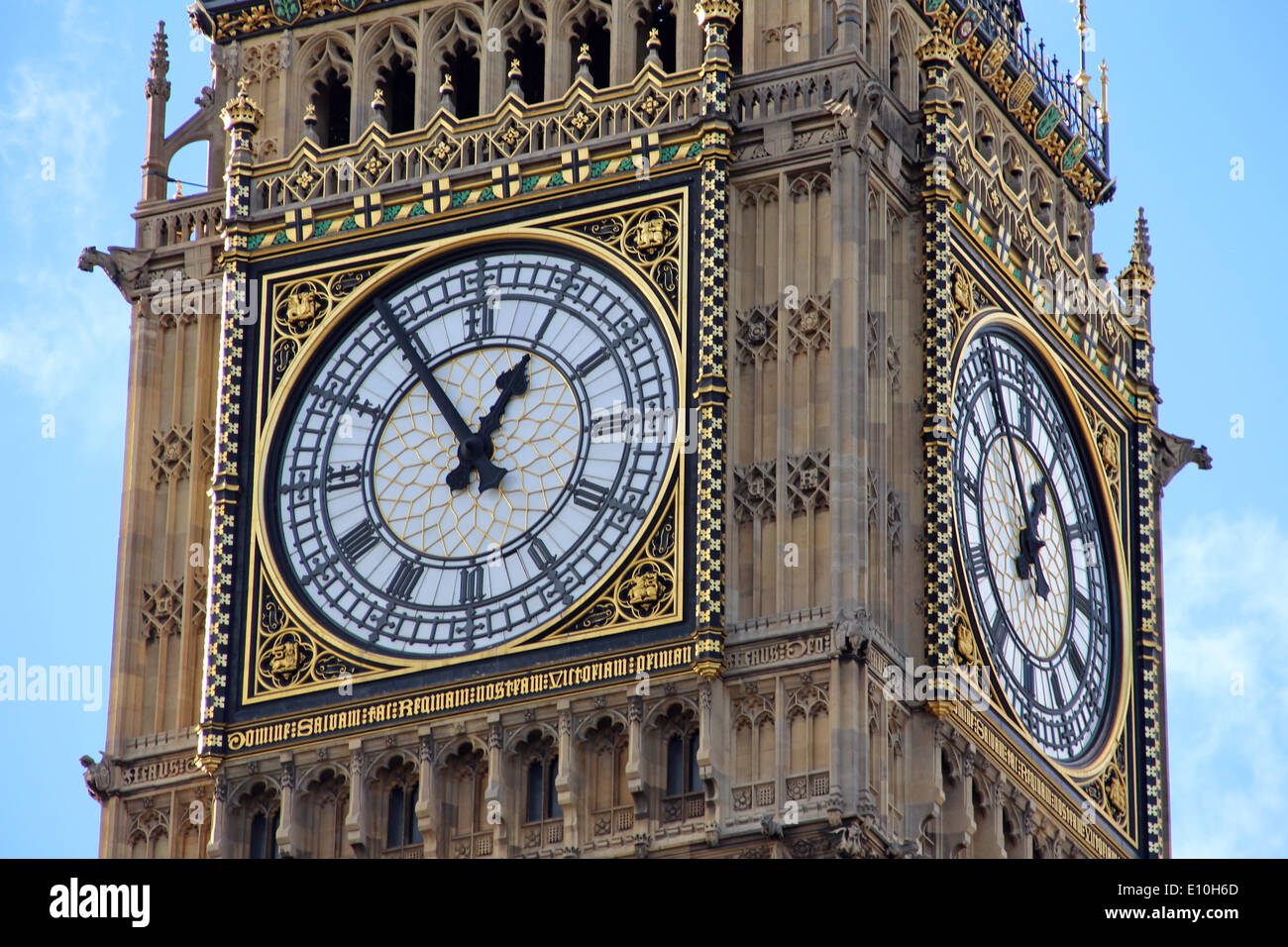 London: Dial of Big Ben (Elizabeth Tower) Stock Photo