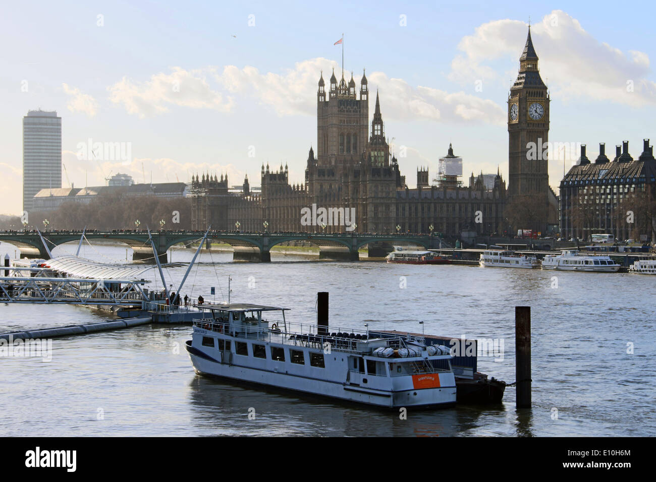 London: Palace of Westminster with Big Ben (Elizabeth Tower) Stock Photo