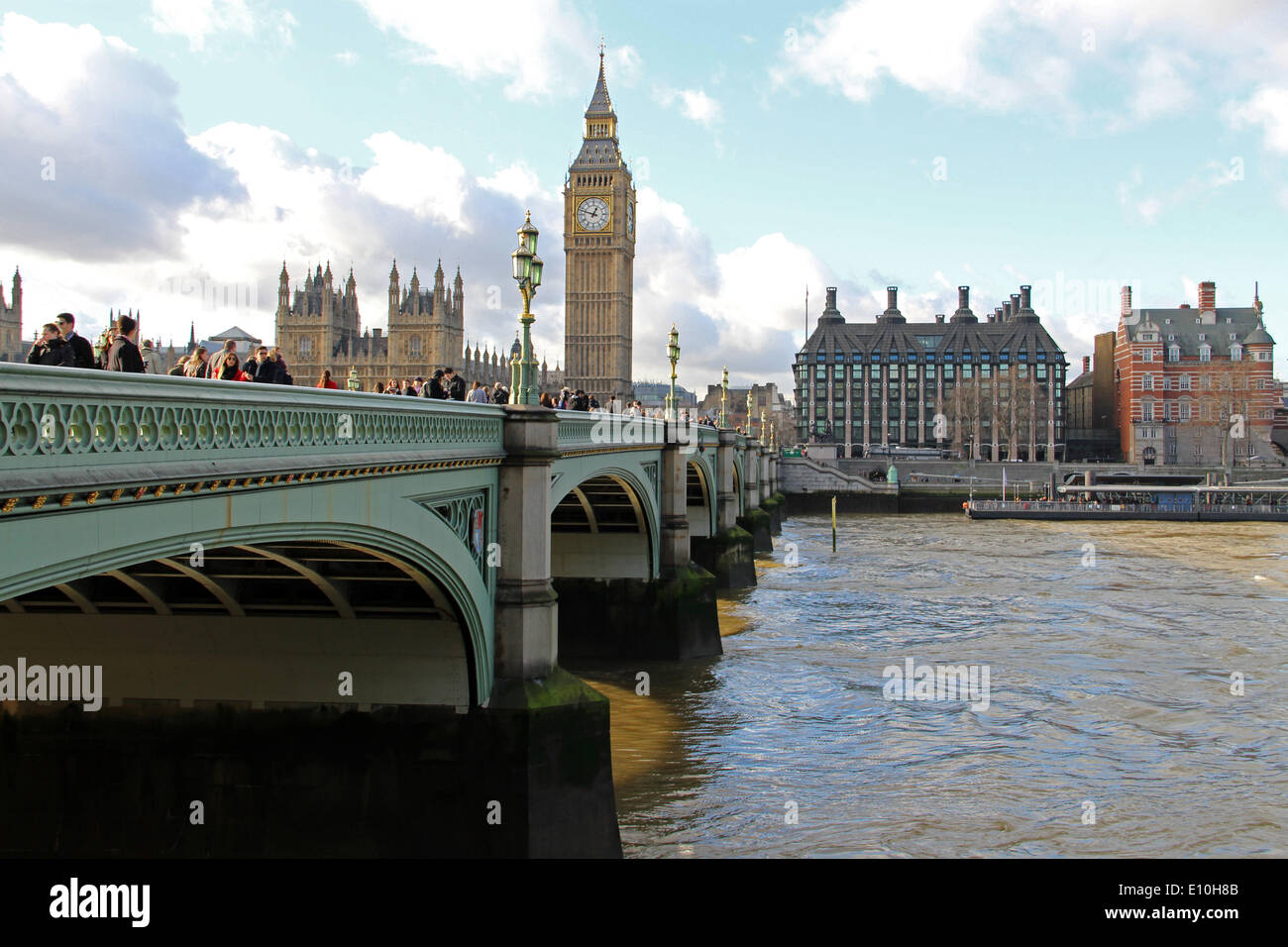 London: Palace of Westminster with Big Ben (Elizabeth Tower) Stock Photo