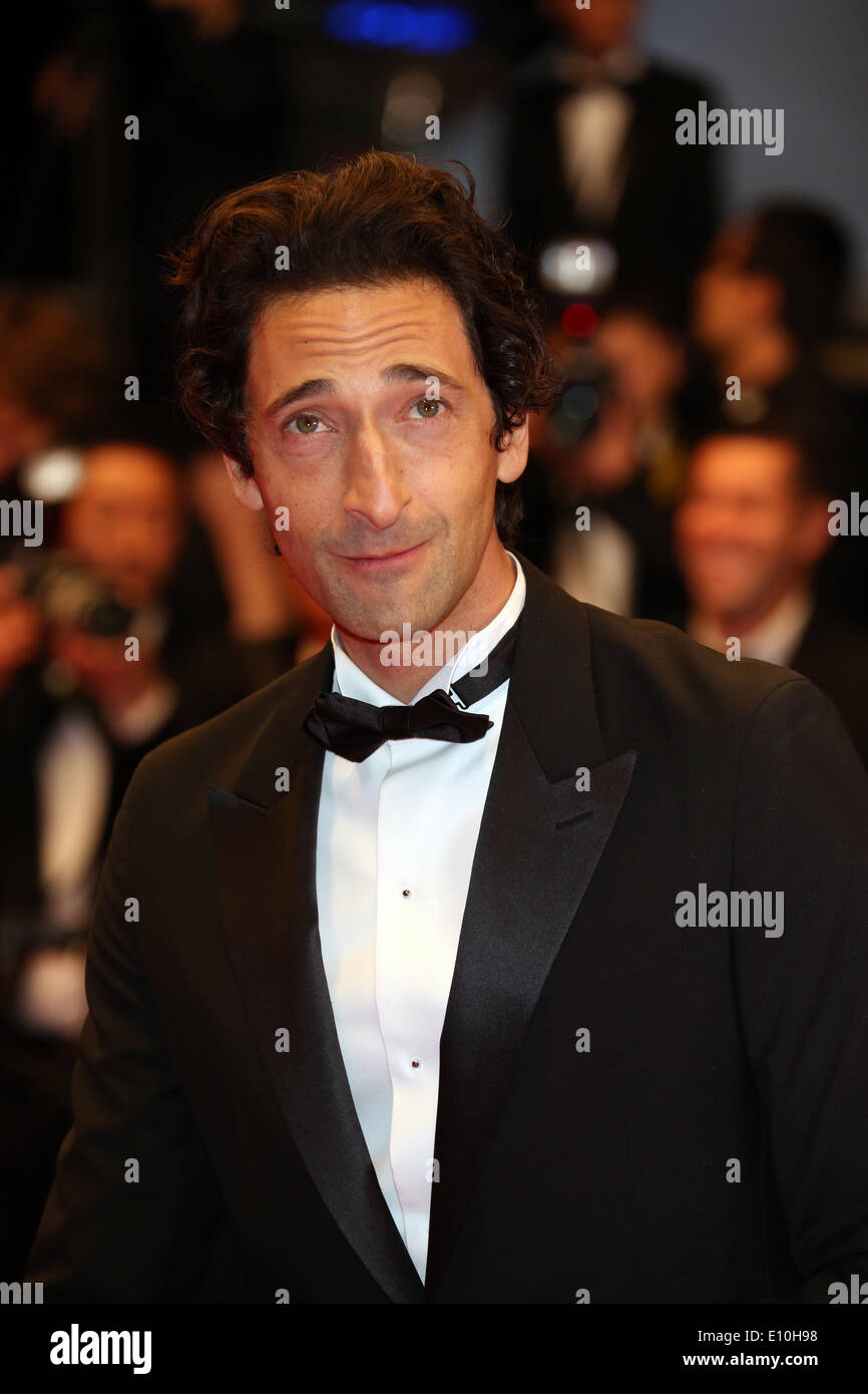 US actor Adrien Brody arrives for the screening of 'Gu Lai' (Coming Home) during the 67th annual Cannes Film Festival, in Cannes, France, 20 May 2014. The movie is presented out of competition at the festival which runs from 14 to 25 May. Photo: Hubert Boesl/dpa - NO WIRE SERVICE Stock Photo