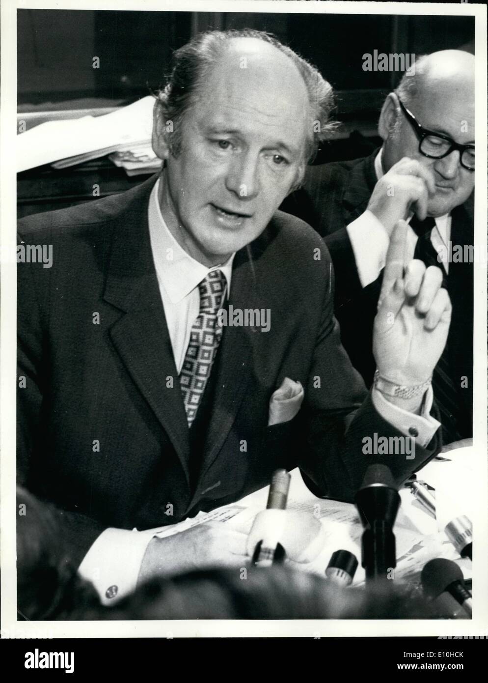 Feb. 02, 1973 - Eire General Election. Photo shows Mr. Jack Lynch, Prime Minister of Eire, pictured whilst campaigning for the Eire general election, polling for which takes place tomorrow. Stock Photo