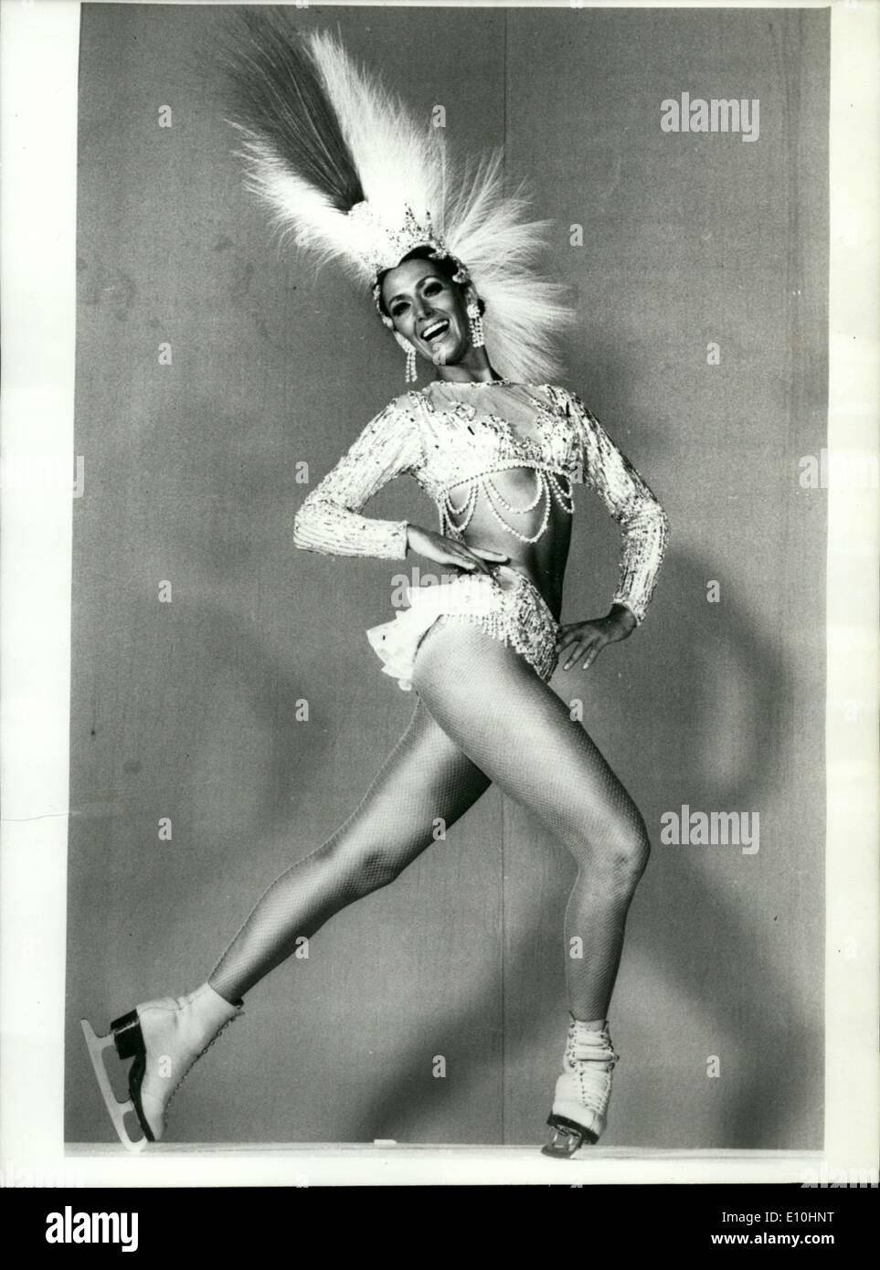Feb. 13, 1973 - Joan Haanappel is a superstar of ''Holiday on Ice'' and exudes beauty and perfection on the ice rink. A four-time national champion from Holland, Joan is one famous member of the cast presenting the show this year in Paris. Stock Photo