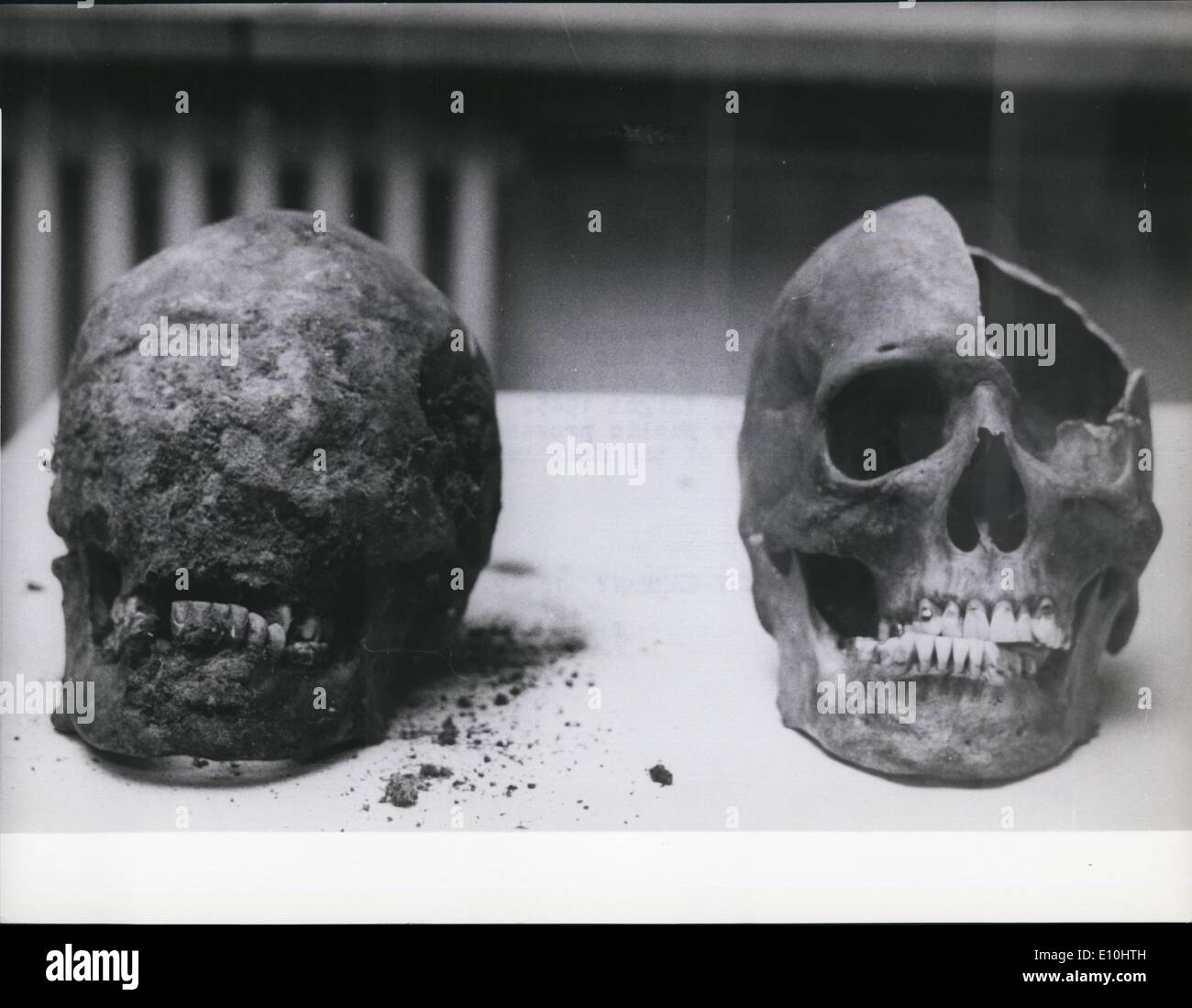 Dec. 12, 1972 - New trace in the case of ''Reichsleiter'' Martin Bormann? Two bones a skull and upper thigh were found in excavations in Berlin last week, Lehrt station. At his place Martin Bormann the ''substitute'' of Adolf Hitler is said to be killed on his flight 1945. The Frankfort public prosecutors office sent the dental would of the Nazi leader to Berlin. Stock Photo