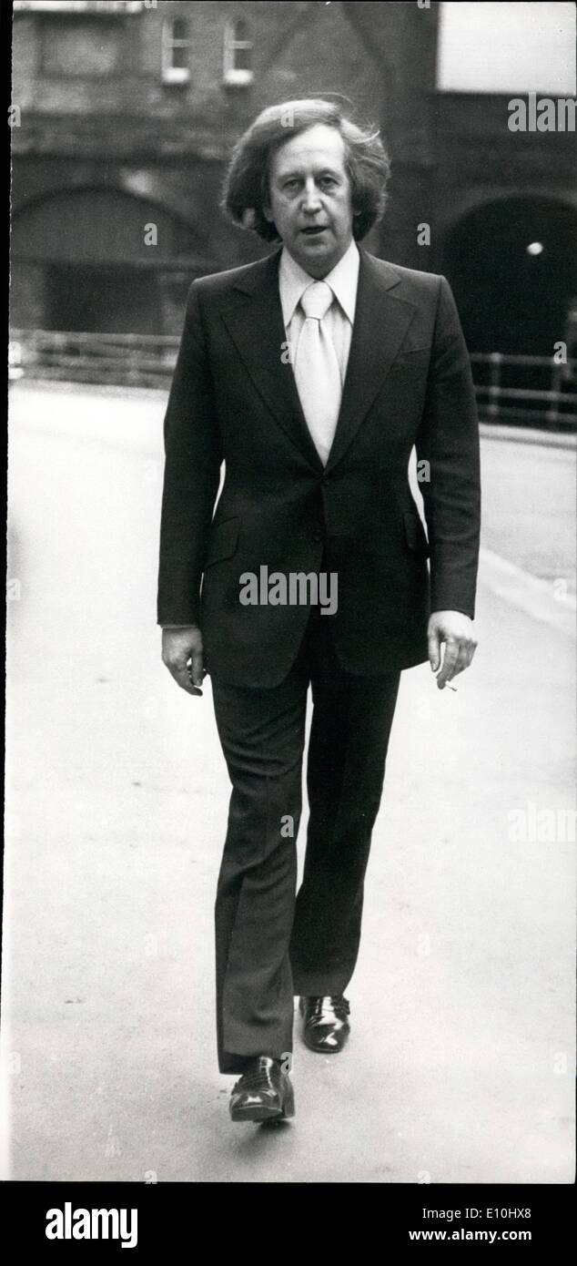 Dec. 12, 1972 - Two Men Accused Of Blackmailing Paul Raymond: Two men appeared at the Old Bailey today caused of blackmailing Paul Raymond, the soho strip club and theatre owner. Photo Shows Paul Raymond pictured on his way to the Old Bailey today. Stock Photo