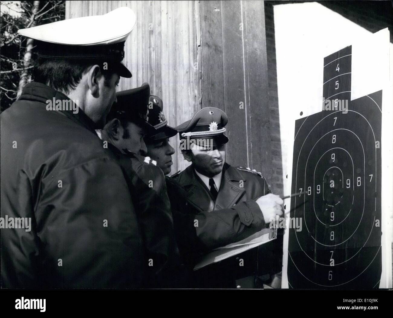 Dec. 12, 1972 - Sharpshooter-training to counter terrorism and force: The Munich bloodbath during the Olympic Games 1972 caused Stock Photo