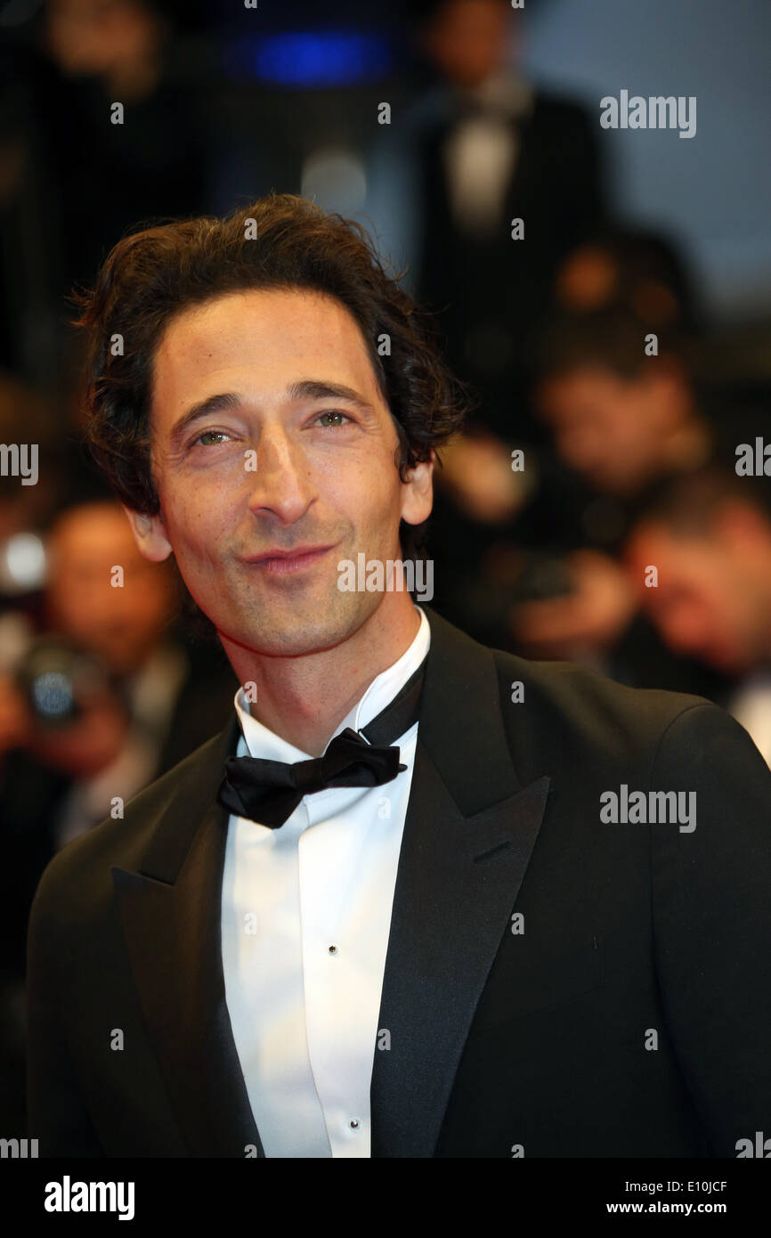 US actor Adrien Brody arrives for the screening of 'Gu Lai' (Coming Home) during the 67th annual Cannes Film Festival, in Cannes, France, 20 May 2014. The movie is presented out of competition at the festival which runs from 14 to 25 May. Photo: Hubert Boesl/dpa - NO WIRE SERVICE Stock Photo