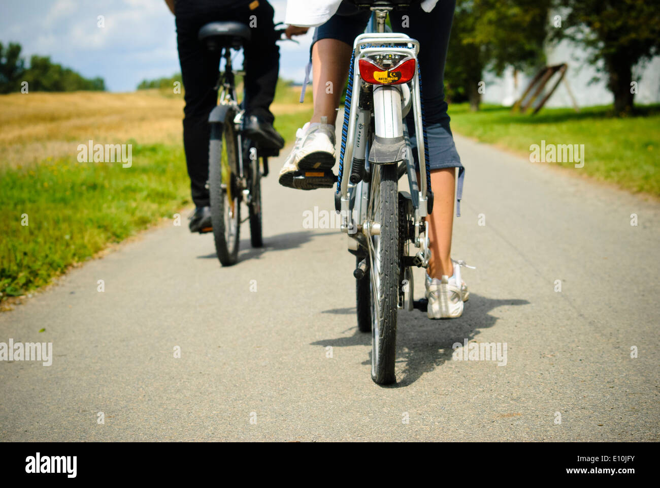 bikes on road Stock Photo - Alamy