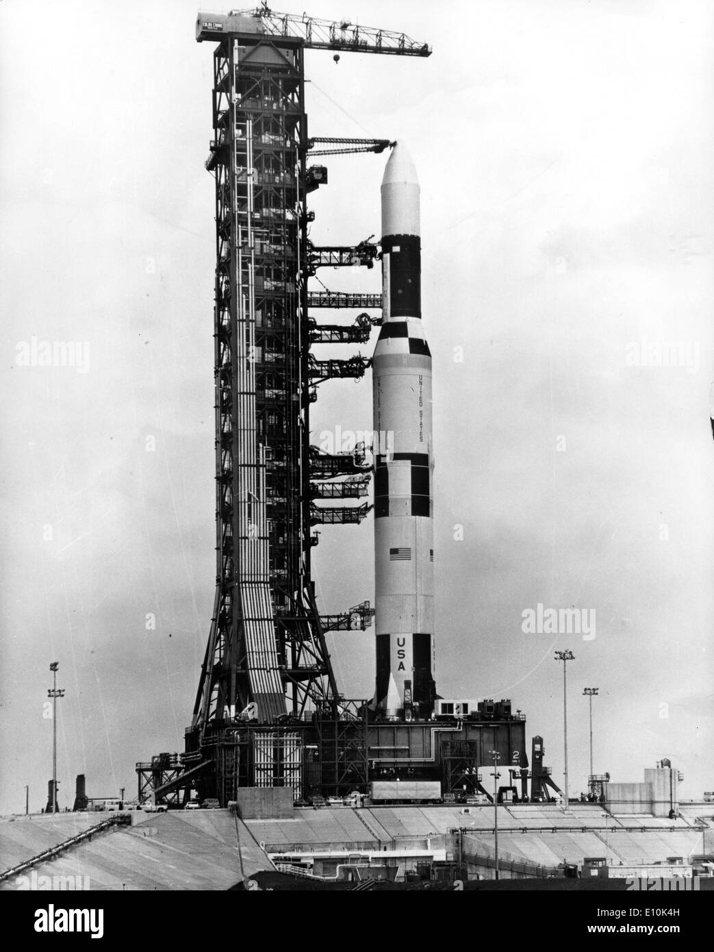 The Skylab mission, SL-1/SL-2, will begin with the launch of the unmanned Saturn V vehicle. Stock Photo
