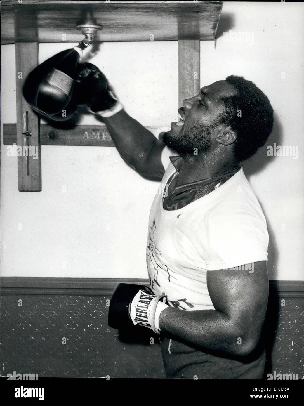 Jun. 06, 1973 - Joe Frazier has a work-out in preparation for his fight with Britain's Joe Bugner: Photo shows Joe Frazier, the Stock Photo