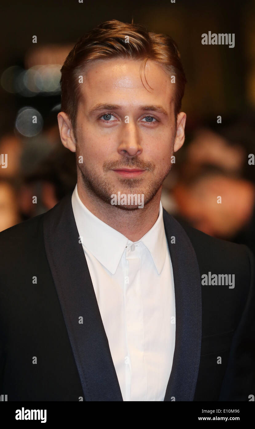 US Director Ryan Gosling arrives for the premiere of the movie 'Lost River' at the 67th annual Cannes Film Festival, in Cannes, France, 20 May 2014. The movie is presented in the section Un Certain Regard of the festival which runs from 14 to 25 May. Photo: Hubert Boesl/dpa - NO WIRE SERVICE Stock Photo