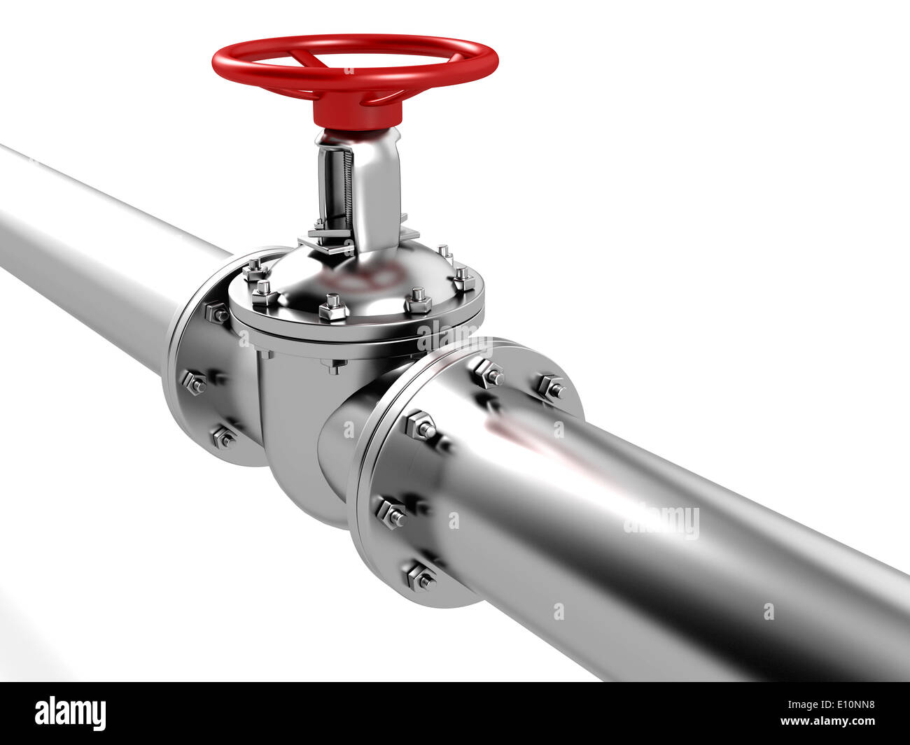 pipes valve connection isolated Stock Photo Alamy
