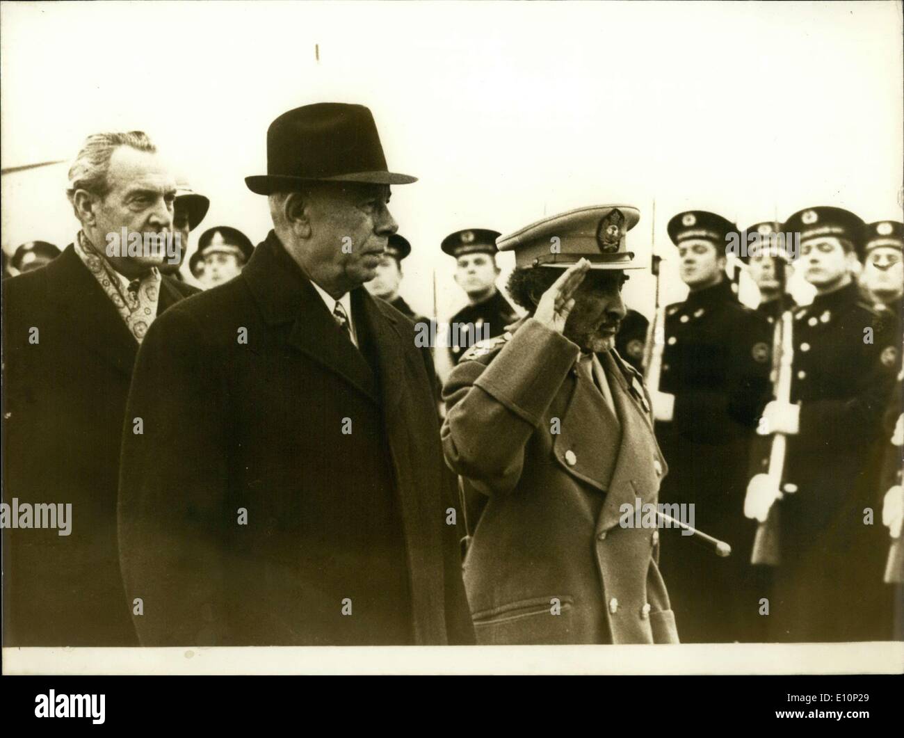 Nov. 05, 1973 - President Podgorny & Ethiopia Emperor Haile Selassie, Moscow .co Stock Photo