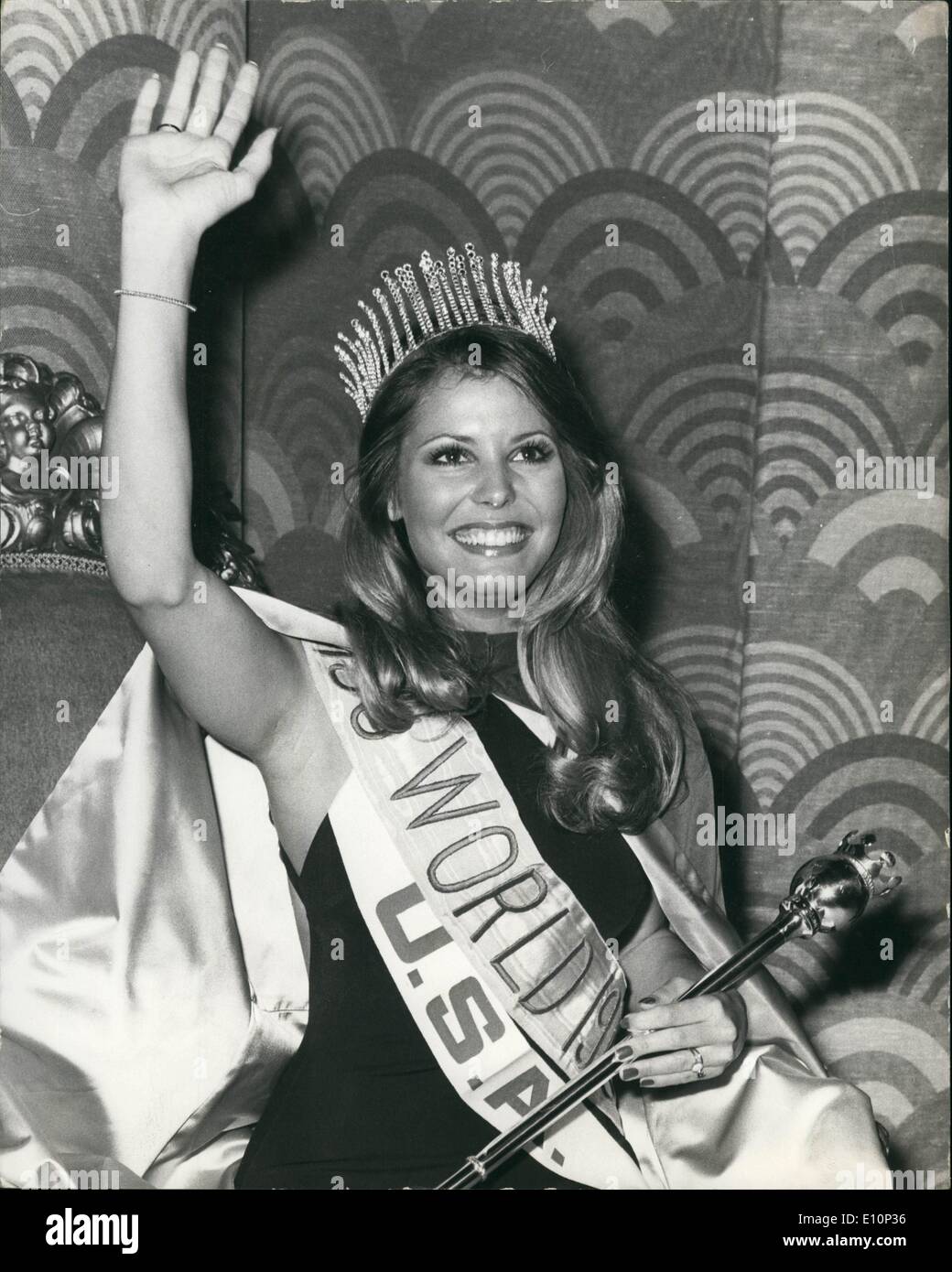 11, 1973 - Miss USA is Miss World 1973: 19 year old Marjorie Wallace (Miss...