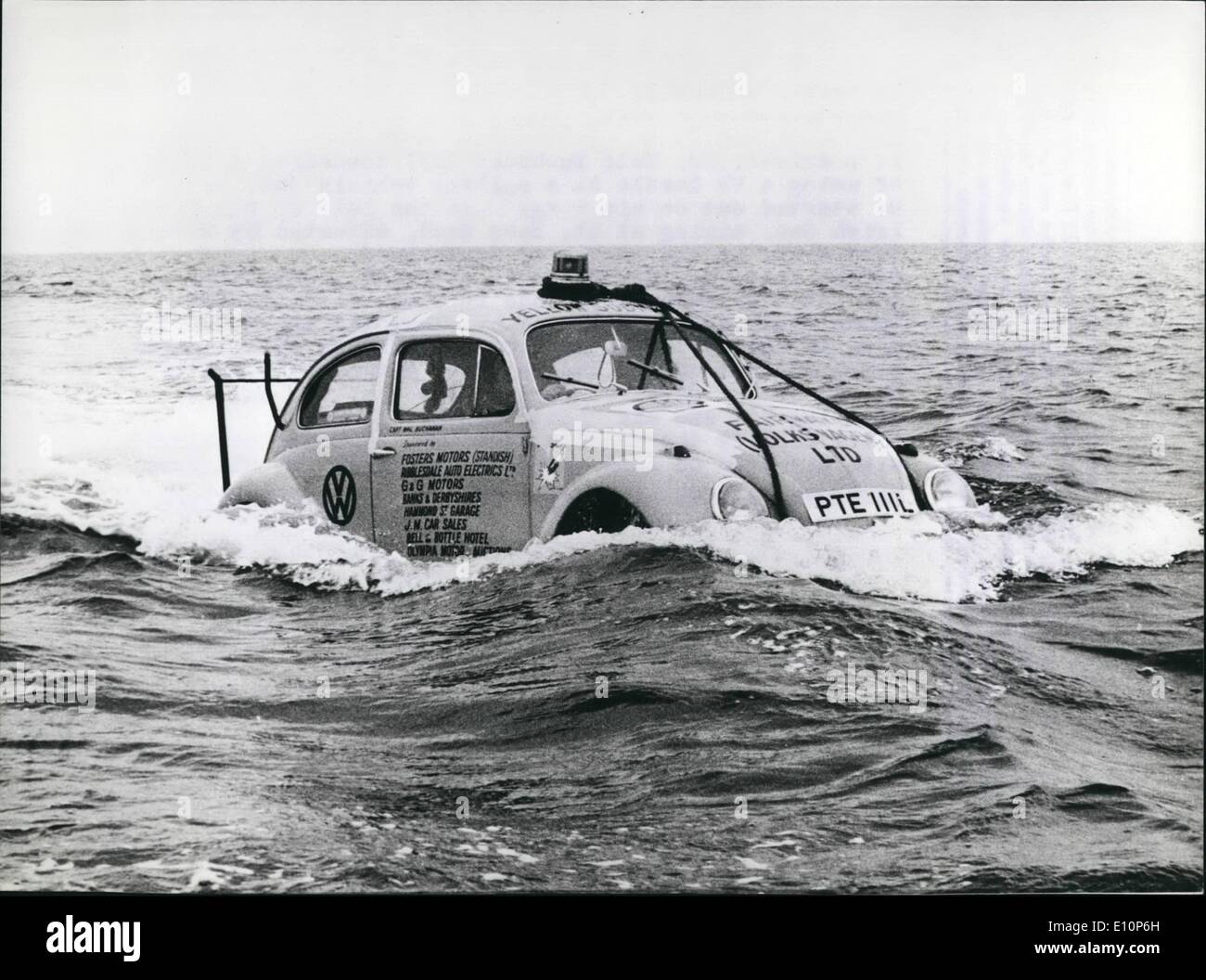 Sep. 09, 1973 VW beetle a float It's driver, Mr. Malc Buchanan (23