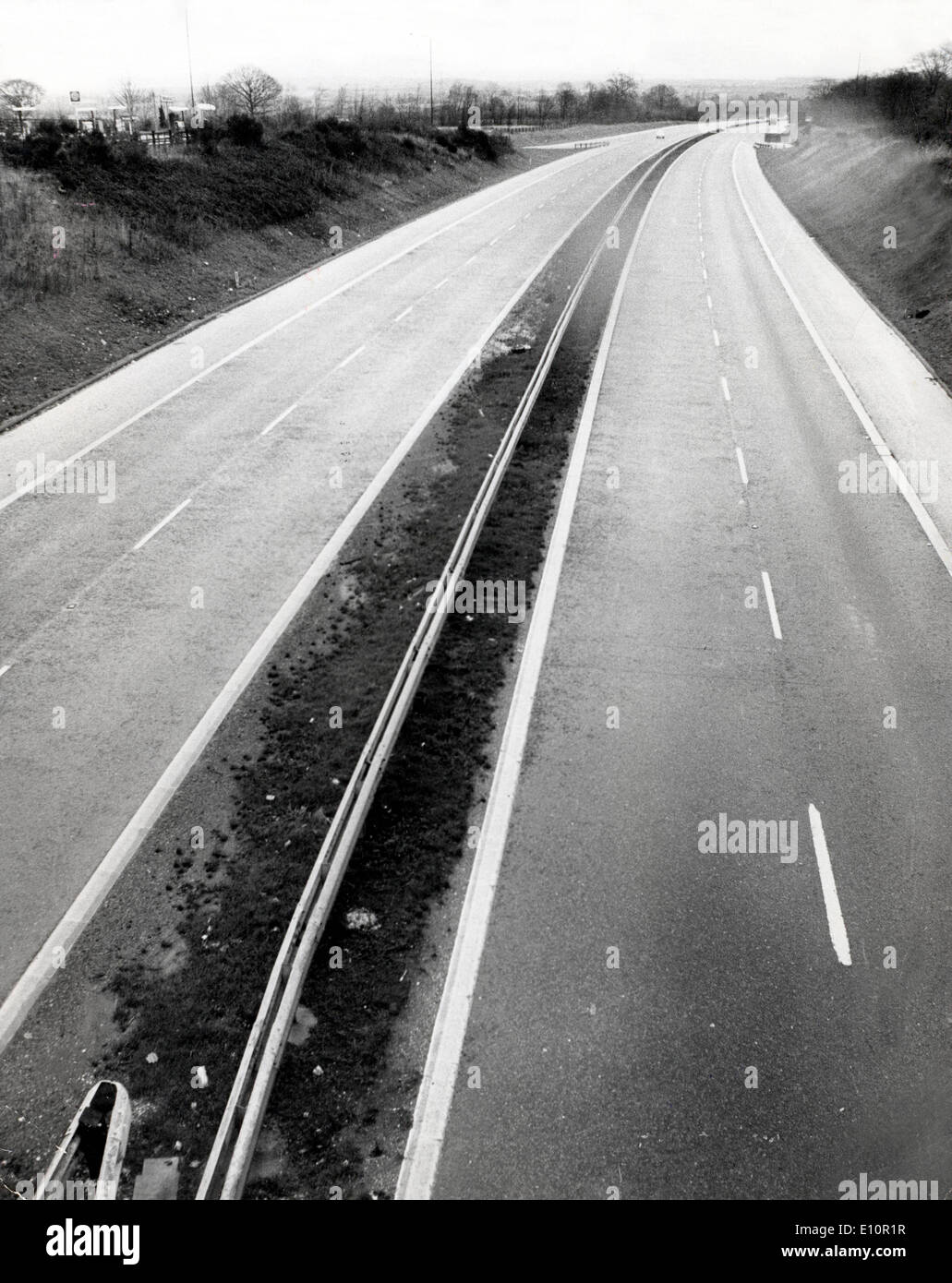 Empty highways in England during war Stock Photo