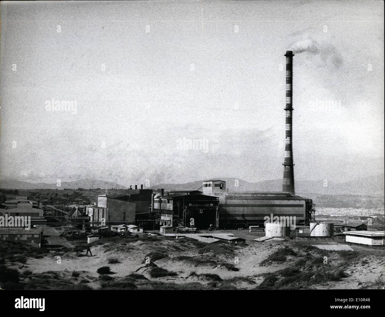 Dec. 12, 1973 - Positions in the Copper War: While the American Kennecott Co. tries by all possible means to give revenge for its nationalized goods in Chile, the Chilsan state has many difficulties to build up its national copper production. Photo shows the largest copper factory in Chile, situated in Ventan near Val-paraiso. Stock Photo