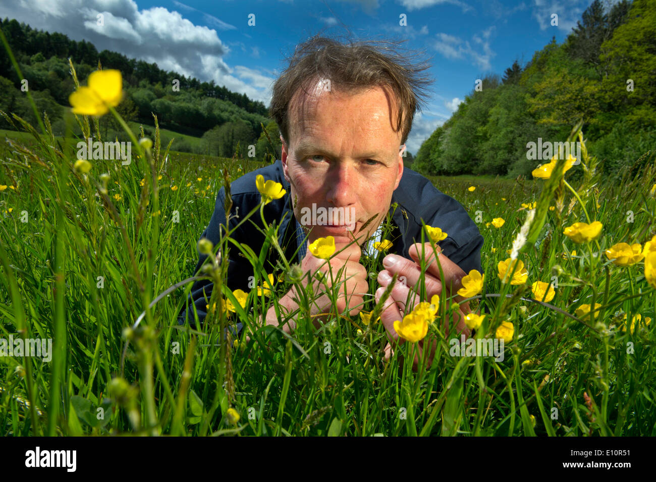 Farmer John LewisStempel has written a book about meadows and is seen