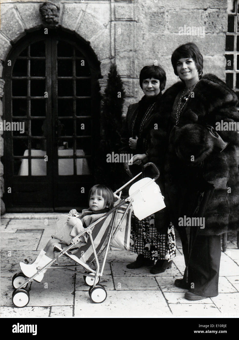 Actress Natalie Wood with daughter Courtney Wagner Stock Photo