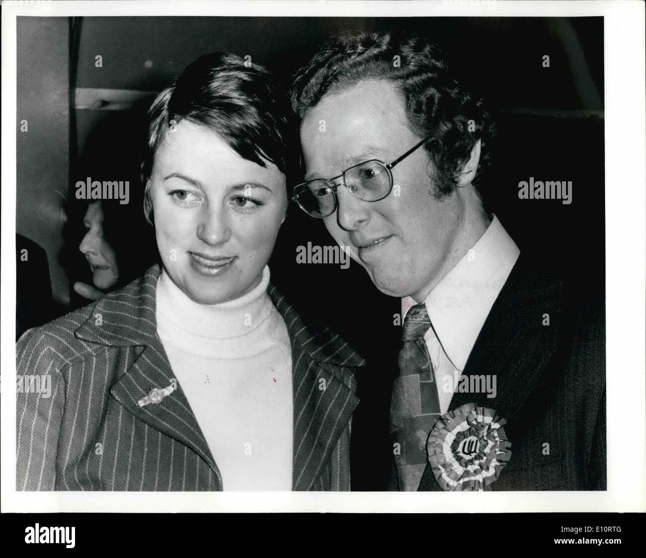 Mar. 03, 1974 - Robert Bradford & his wife Nora pictured after Bradford won his Westminster Seat 1974. ne Stock Photo