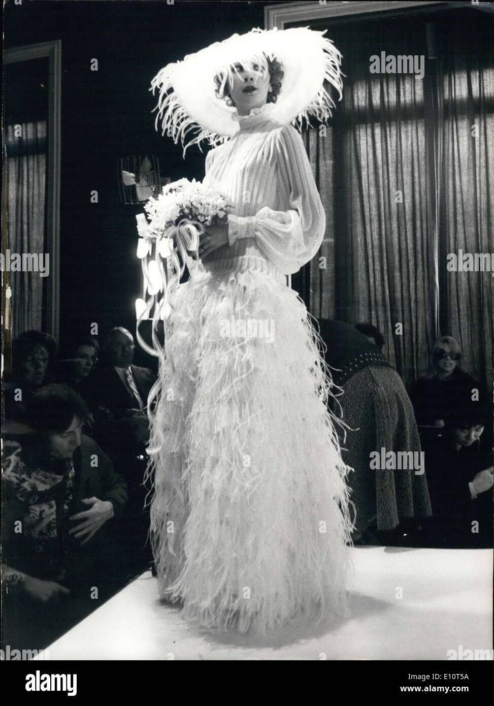 Jan. 30, 1974 - Model in fashions by Paris designer Guy Laroche Stock ...