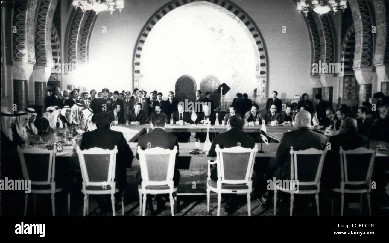 Feb. 02, 1974 - The Limited Arab Summit Conference In Algiers From February 14 to 15 In Which Leaders Of Egypt, Algeria, Arabia Stock Photo