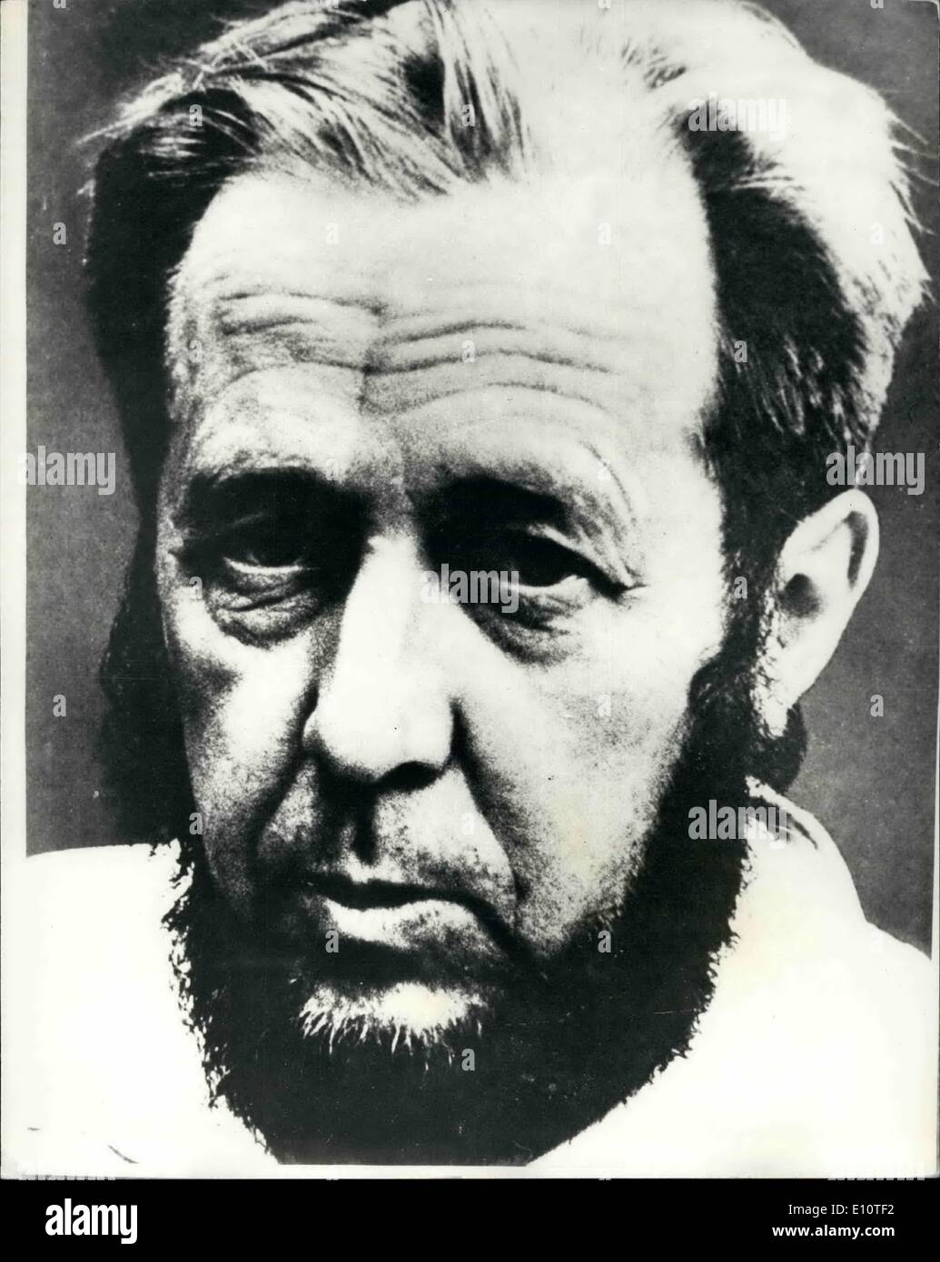 Feb. 02, 1974 - Russian Author Alexander Solzhenitsyn arrives in West Germany after deportation by the Russians: The rebel Russian author Alexander Solzhenitsyn, who was arrested in Moscow yesterday, created a sensation when he turned up in West Germany today following the news that he had been deported by the Russian authorities. It is said that he is travelling to the home of another Nobel Prize winning writer, Heinrich Boell. Photo shows Alexander Solzhenitsyn who has turned up in West Germany (picrture from file) Stock Photo