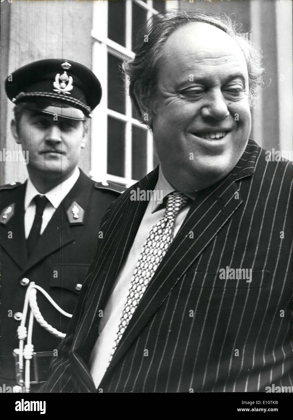 Mar. 05, 1974 - British delegate Sir Christopher Soames arrives to prepare for a conference with the Arabs. Stock Photo