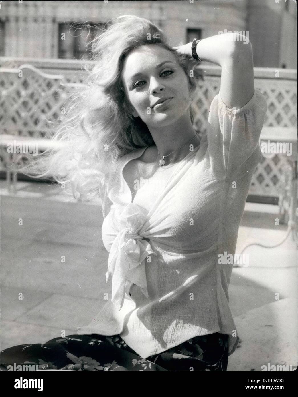 Apr. 04, 1974 - Sybil Danning in Town: Beautiful Viennese born Sybil Danning who plays the feminie lead in Carlo Ponti's new Cinerama production ''Run, Run, Joe'', is in town for the opening of the film at the Casina Cinerama Theatre on April 11th. Photo shows Sybil Danning pictured in London. Stock Photo