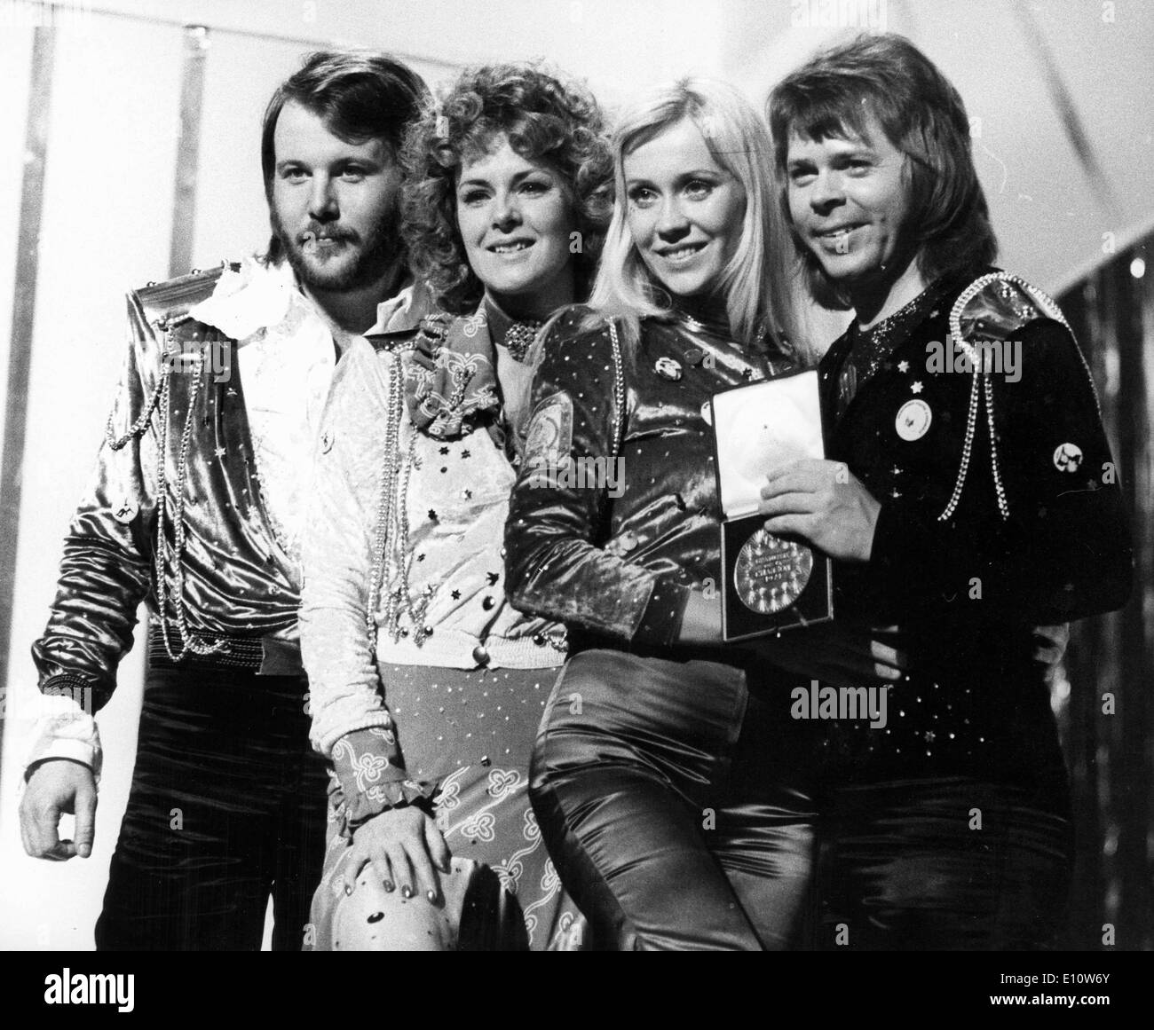 Pop group ABBA wins Eurovision Song Contest Stock Photo