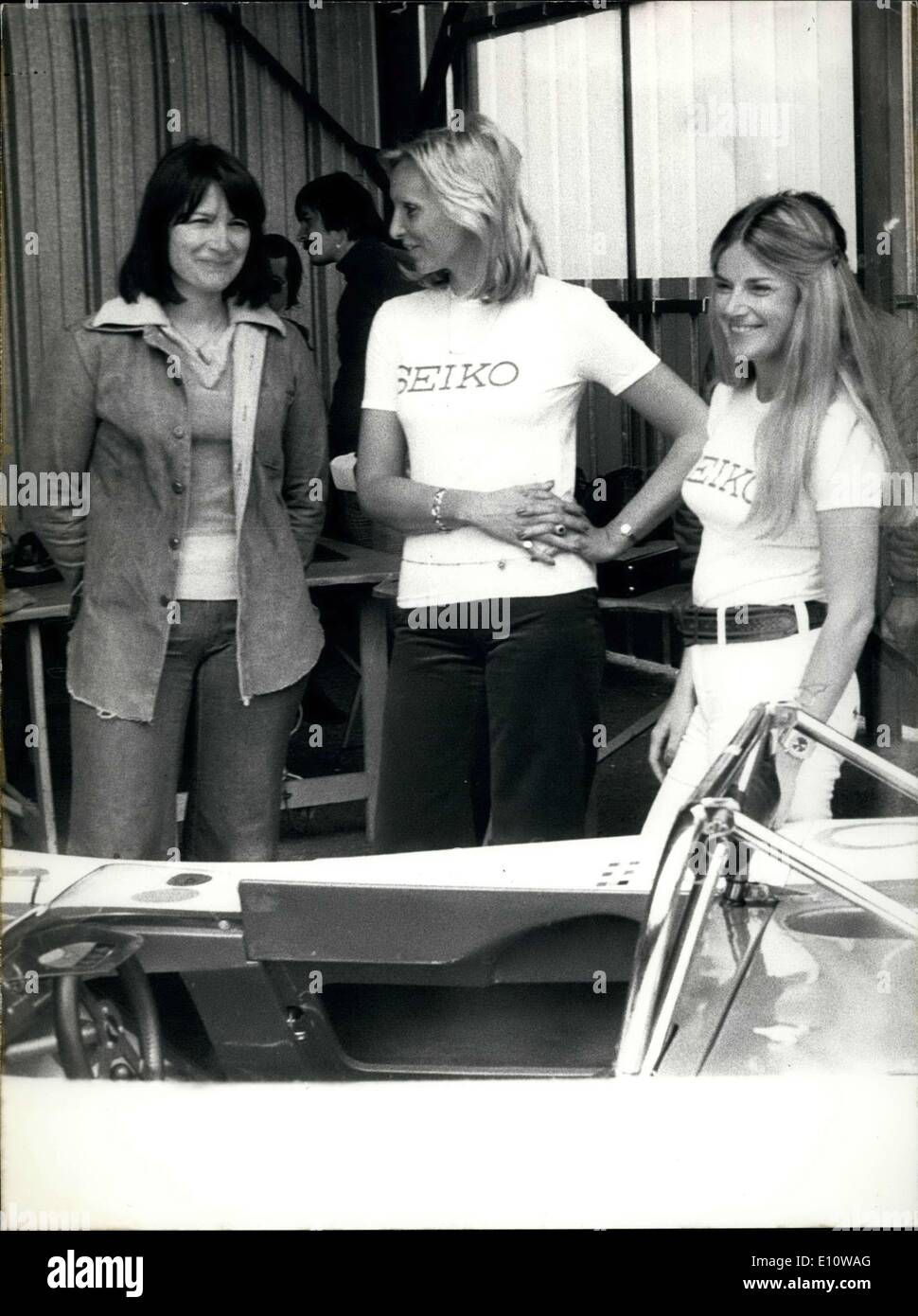 Jun. 12, 1974 - There is a charm offensive this year on the Sarthe racetrack where three women, for the first time in 40 years, Stock Photo