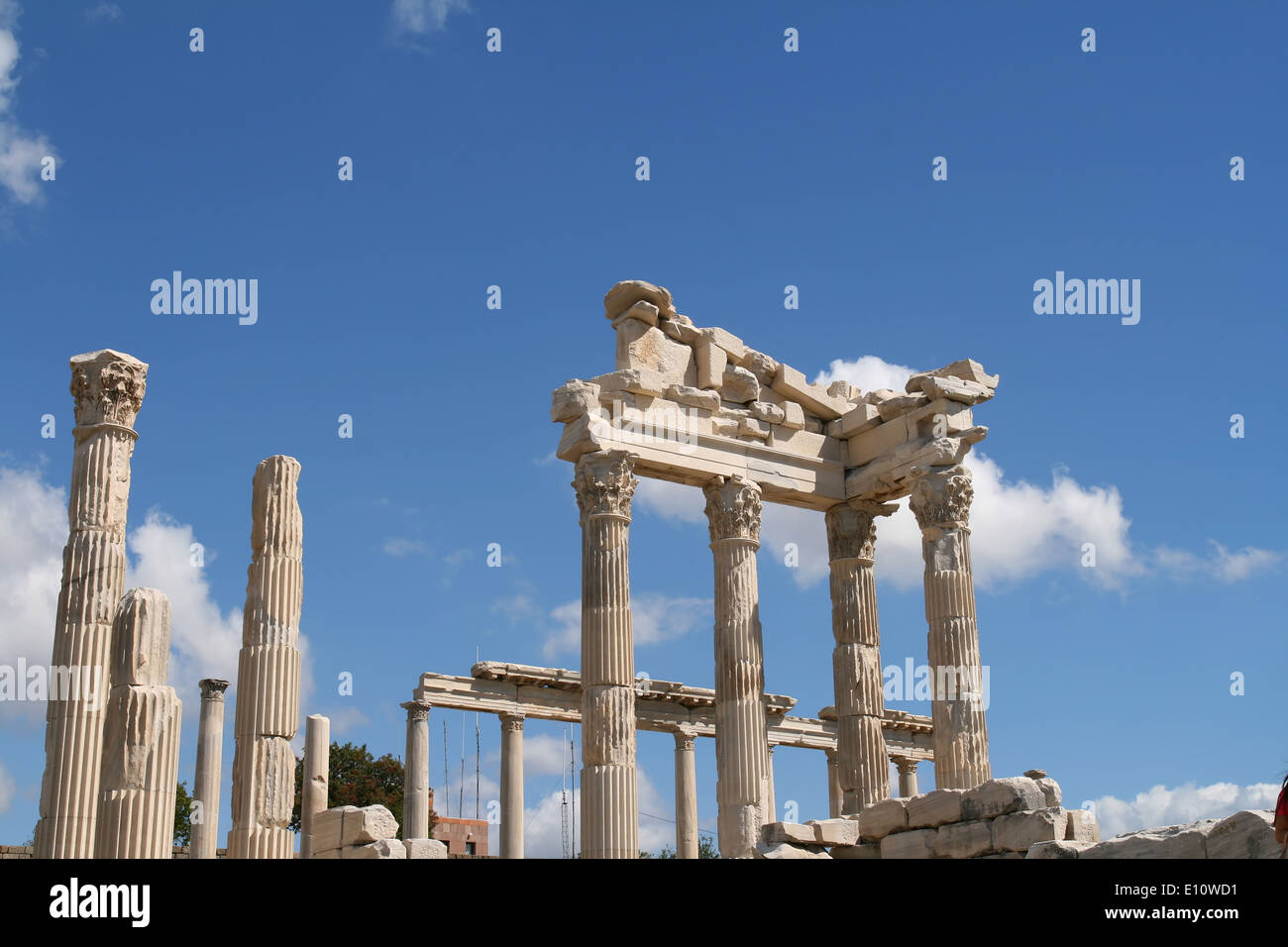 Pergamon antic city columns Stock Photo