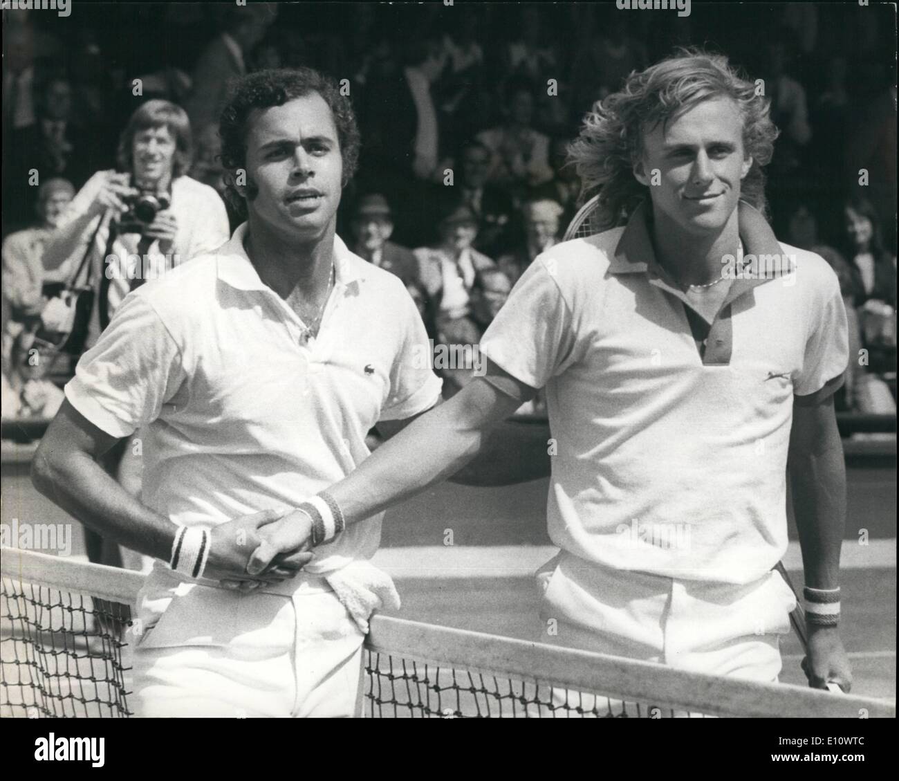 Jul. 07, 1974 - Tennis at Wimbledon, Bjorn Borg Beaten: Bjorn Borg, the  young Swedish tennis star was beaten in the men' s singles at Wimbledon by  Ishamil El Shafei (United Arab